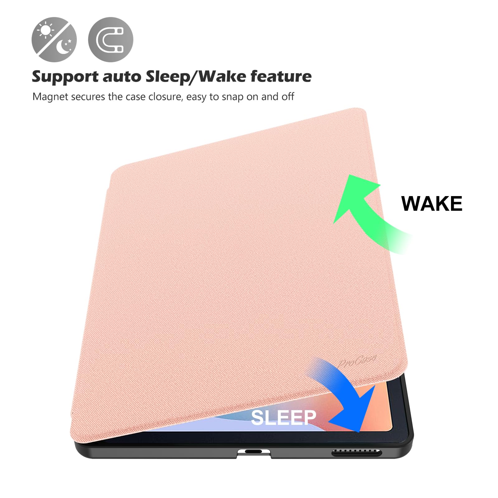 Procase For Galaxy Tab S6 Lite 10.4    2024 2022 2020 With S Pen Holder, Slim Stand Folio Case Smart Cover For Galaxy Tab S6 Lit