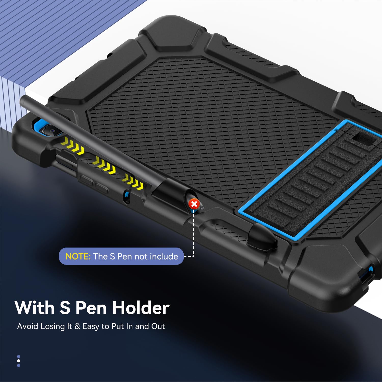 Cantis Case For Samsung Galaxy Tab S6 Lite 10.4 Inch 2024/2022/2020 With S Pen Holder, Heavy Duty Shockproof Rugged Protective F