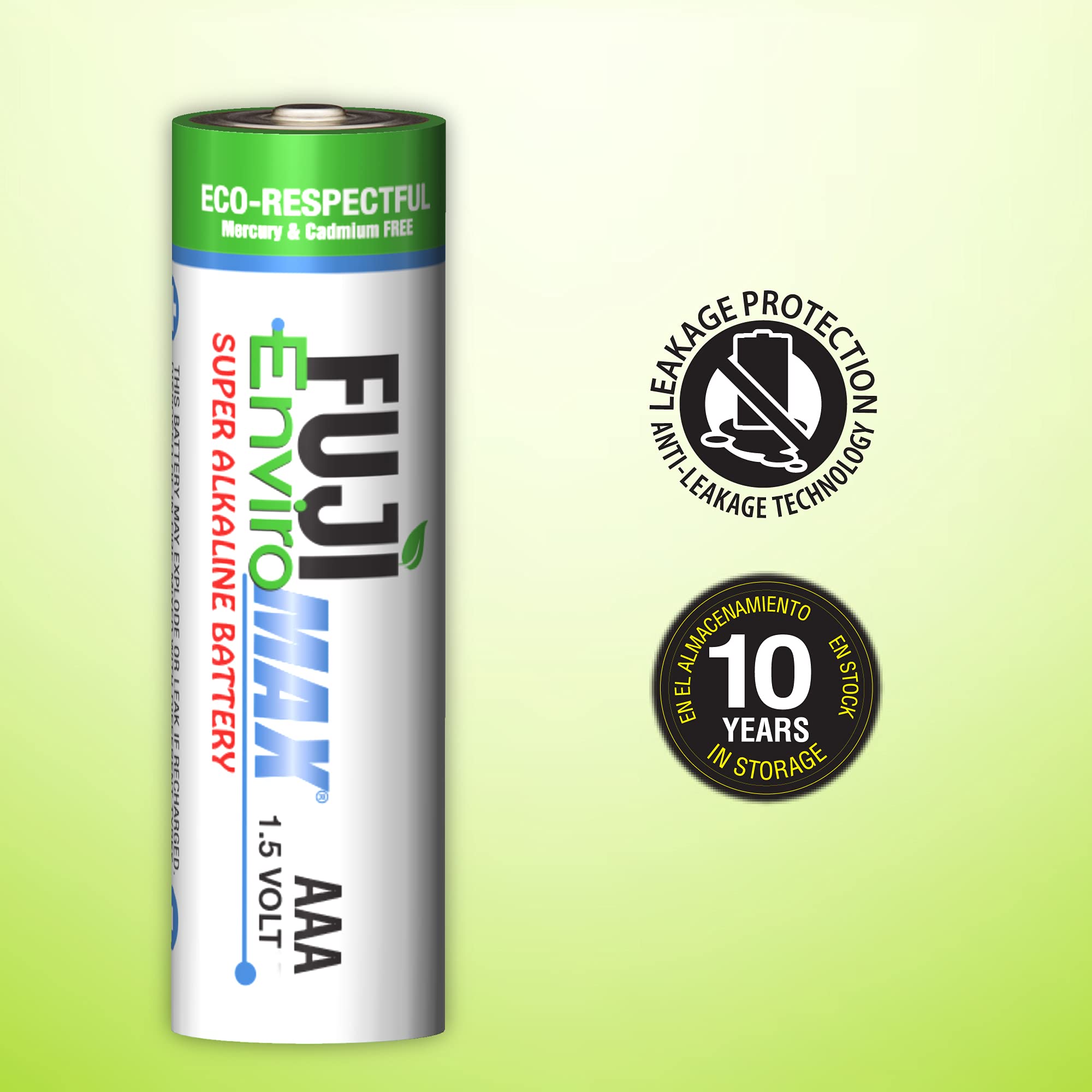 Fuji Enviromax 4400Bp4 Enviromax Aaa Super Alkaline Batteries (4 Pack), White, 4 Ct