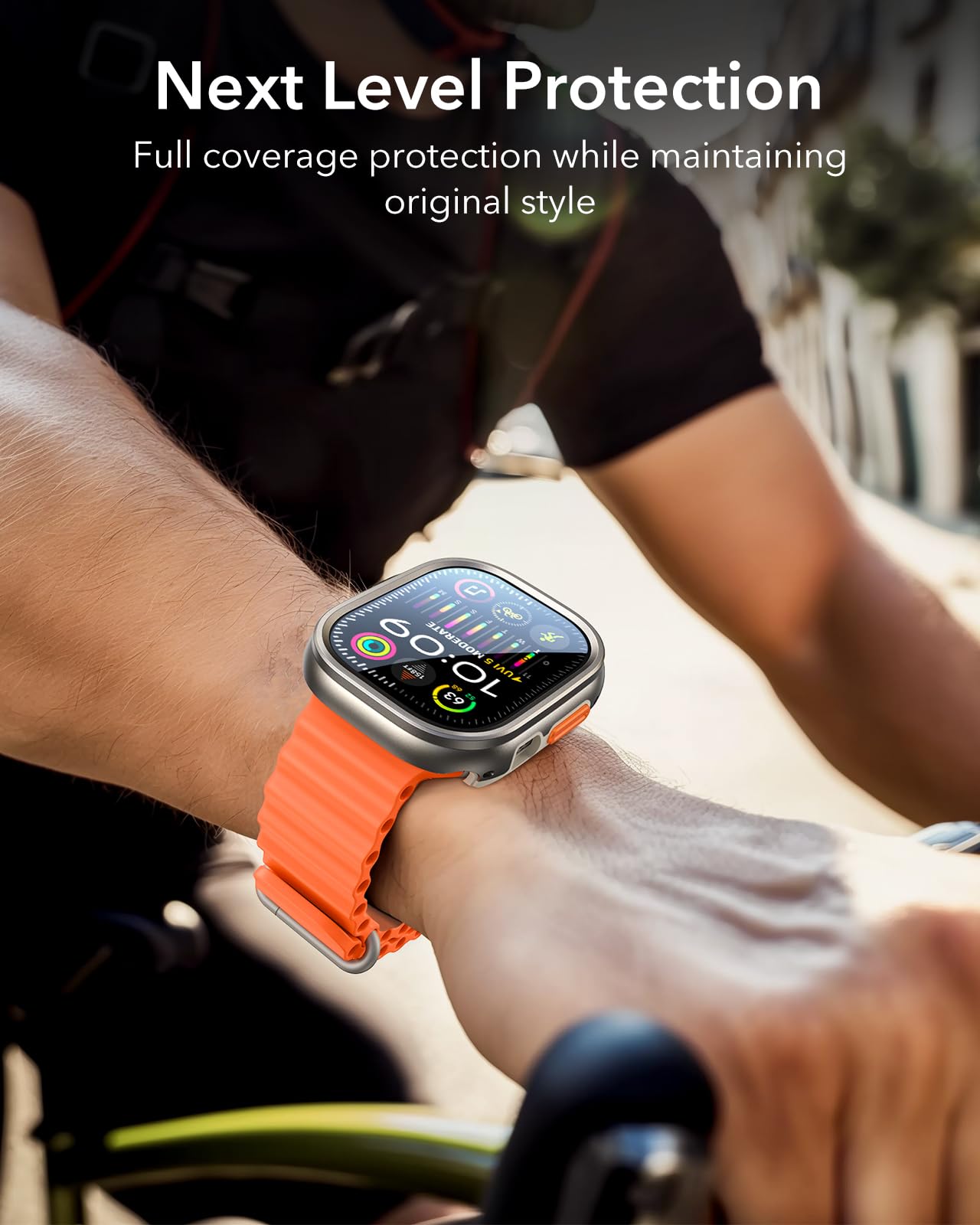 Esr For Apple Watch Ultra 2/1 Case With Screen Protector 49Mm (2024/2023/2022), Military Grade Protection, Aluminum Alloy Case W