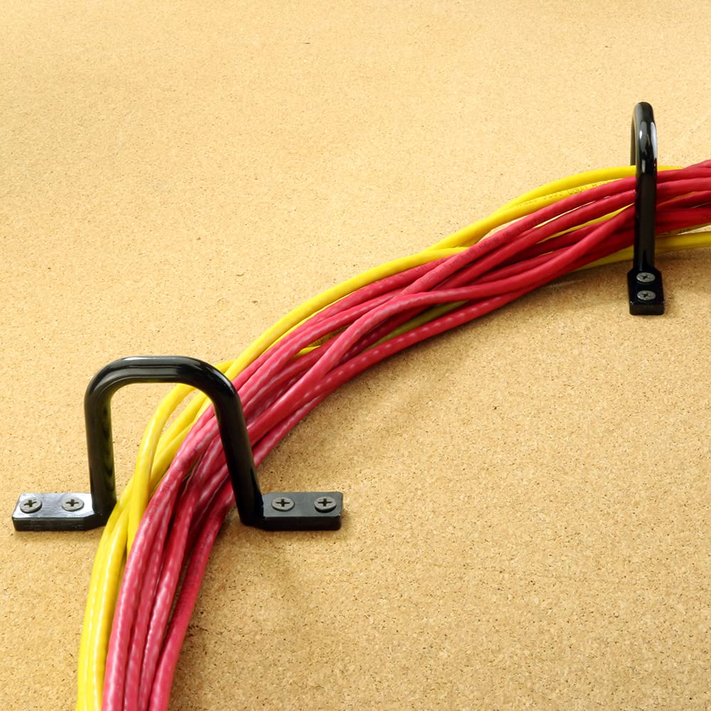 Construct Pro Plastic D Rings 2.25 Inches X 2 Inches, Pack Of 10   Black, Non Conductive Plastic, Versatile Mount