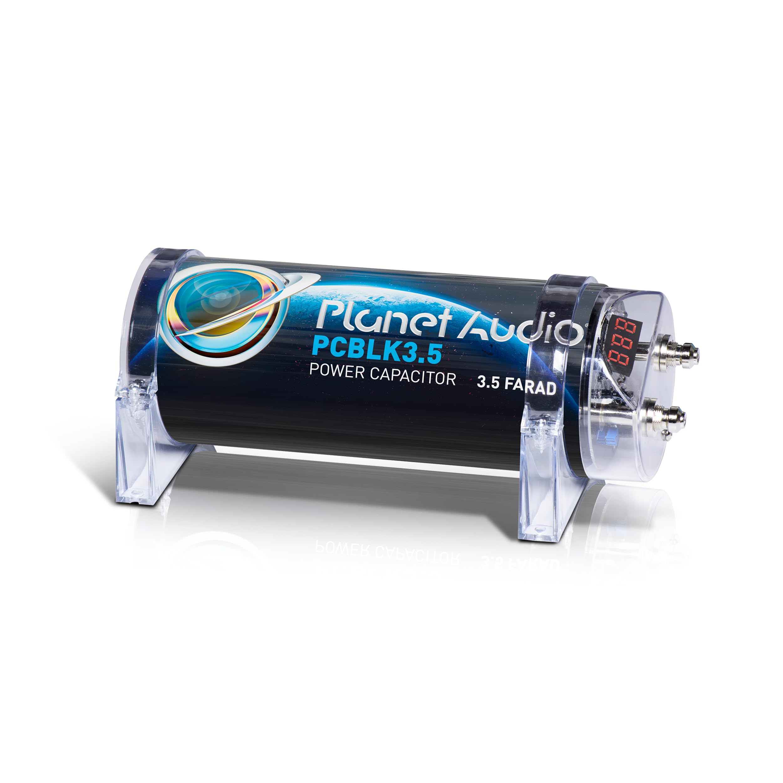 Planet 3.5 Farad Capacitor Digital Volt Meter Black