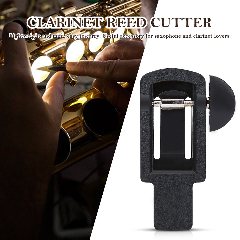 Dilwe Reed Cutter For Soprano Alto Tenor Saxophone Sax Clarinet Reed Trimmer Cutter Repair Tool (Clarinet)