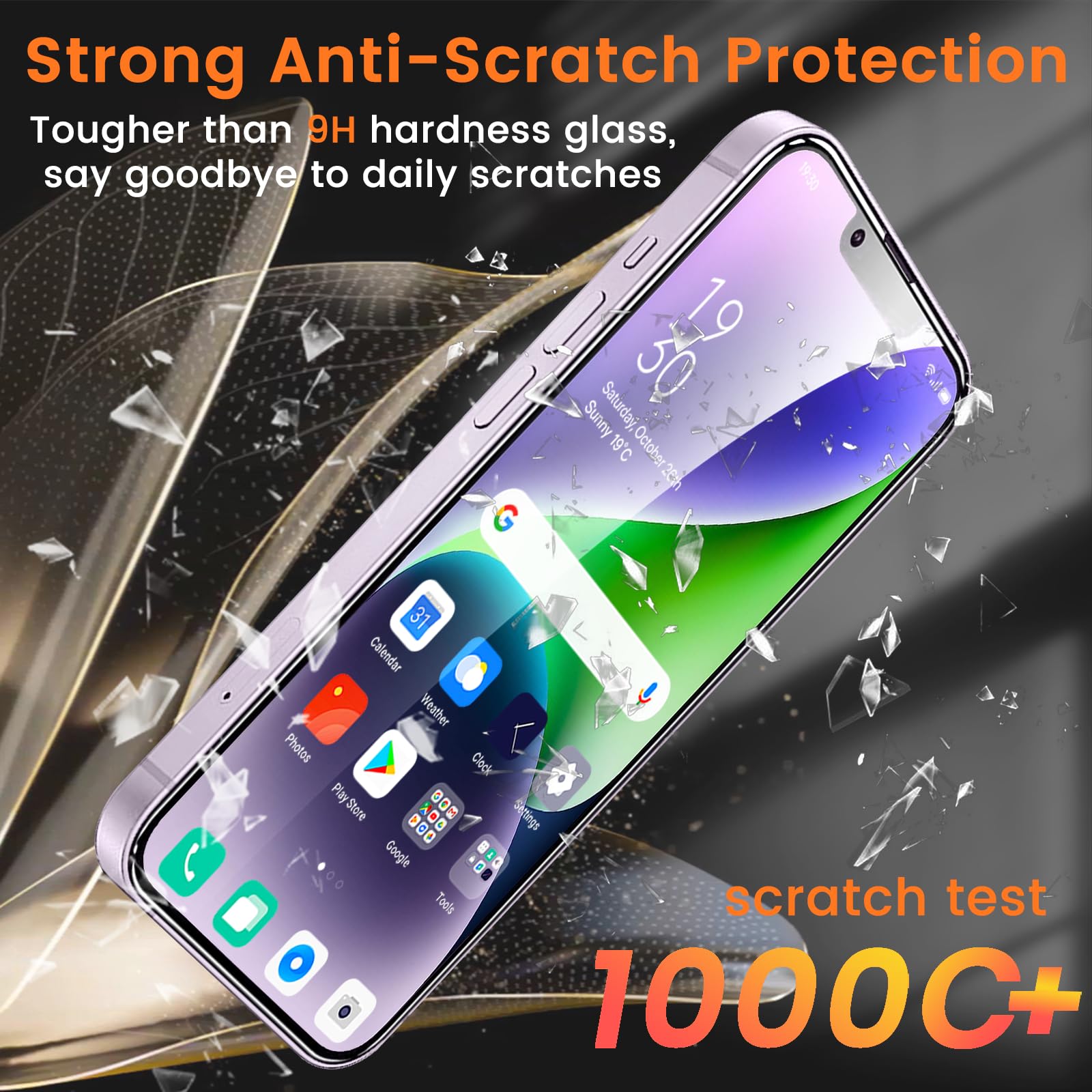 Lesakit 3+3 Pack Privacy Screen Protector For Iphone 14 Plus 6.7 Inch With 3 Pack Camera Lens Protector, Anti Spy Tempered Glass