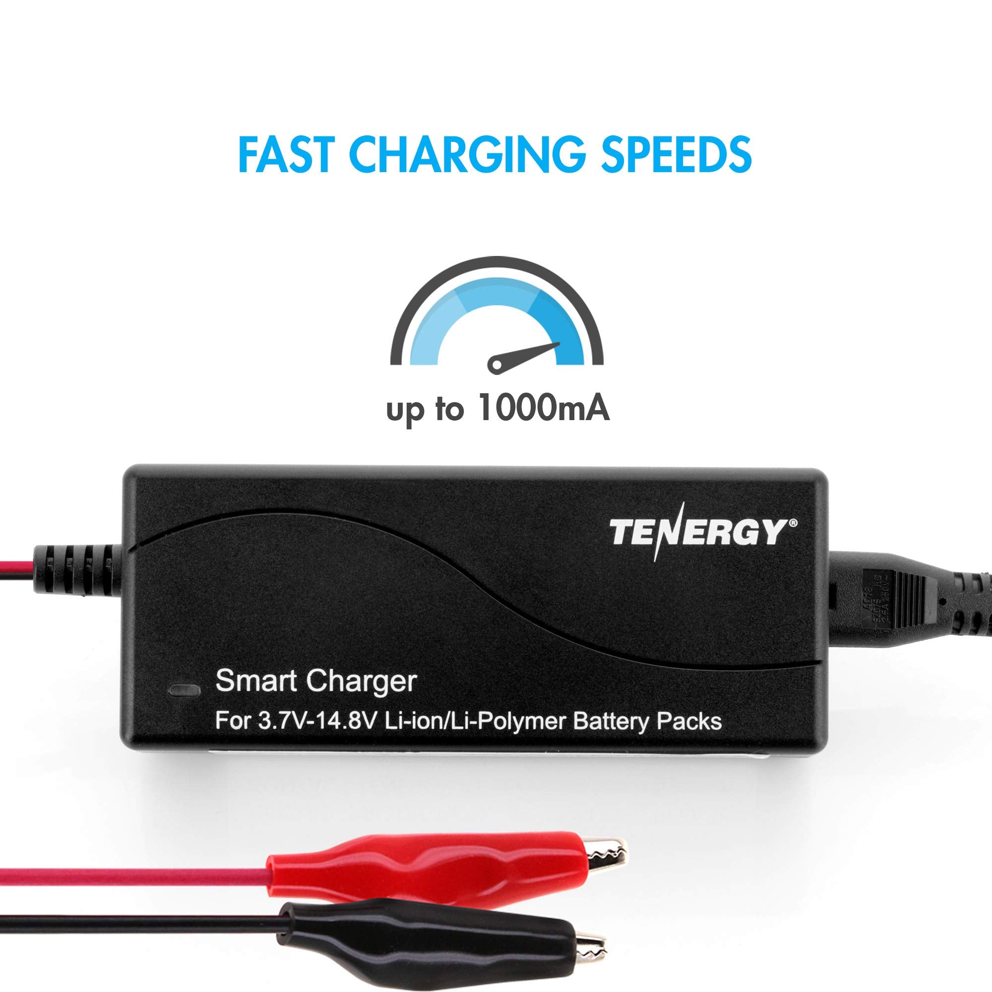 Tenergy TLP 4000 Universal 1A Smart Charger for Li Ion/Polymer Battery Packs with PCB (3.7V 14.8V 1 4 Cell)