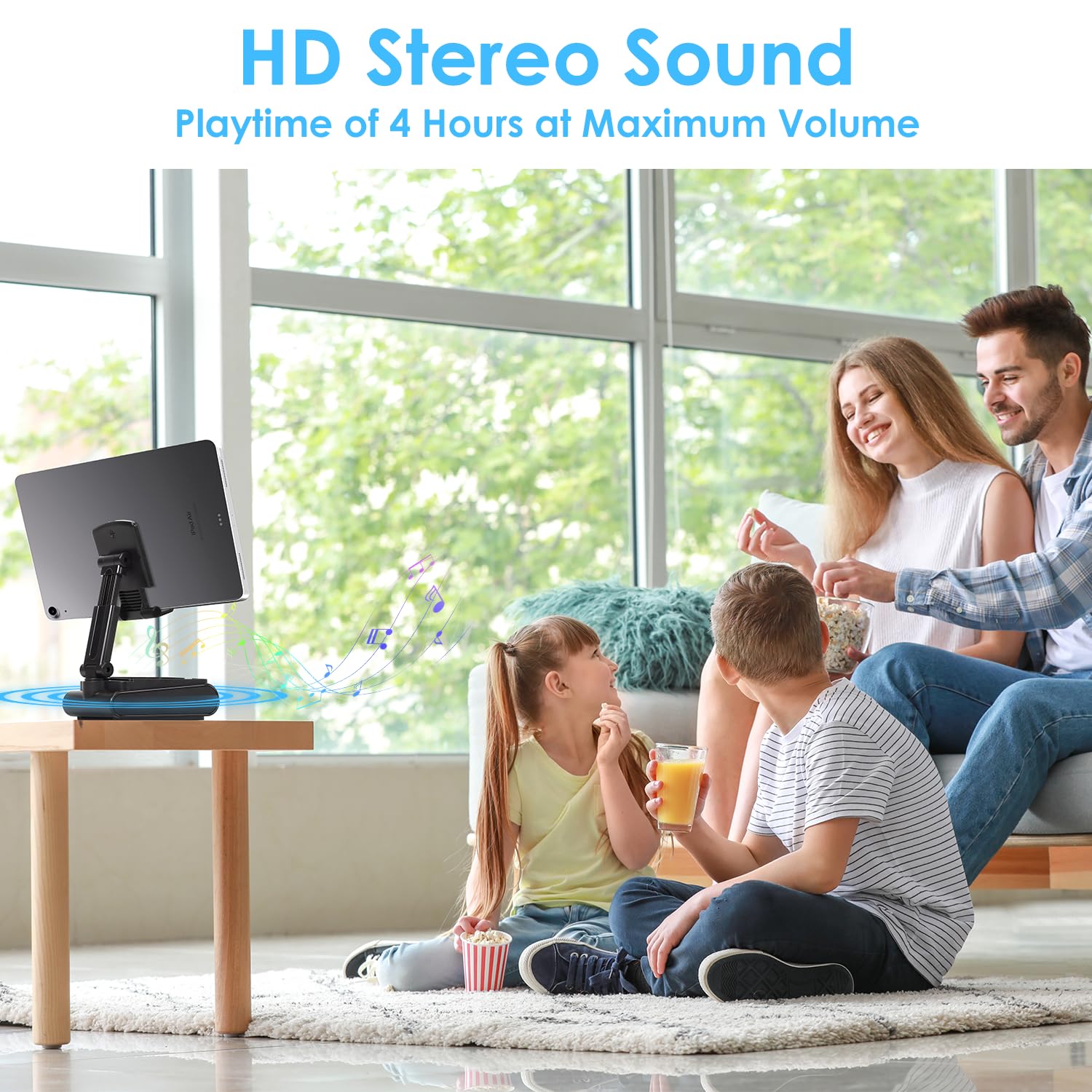 Toiysyy Multi Angle Adjustable Mobile Phone Holder With Built In Bluetooth Speaker, Suitable For Home And Outdoor Use, Easy To C