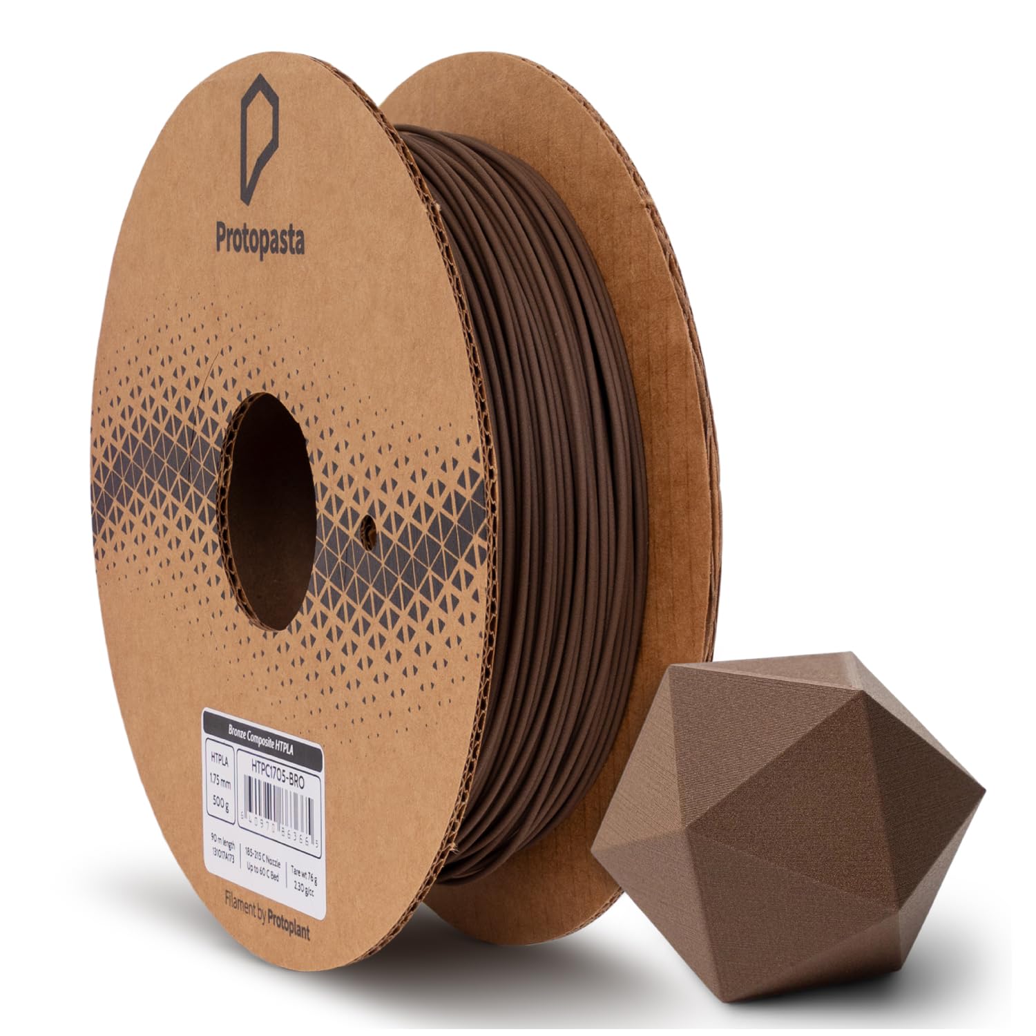 Protopasta Bronze Filled Pla 3D Printer Filament | Protoplant Metal Filled Pla Plastic Printer Filament With 60% Metal | Polish