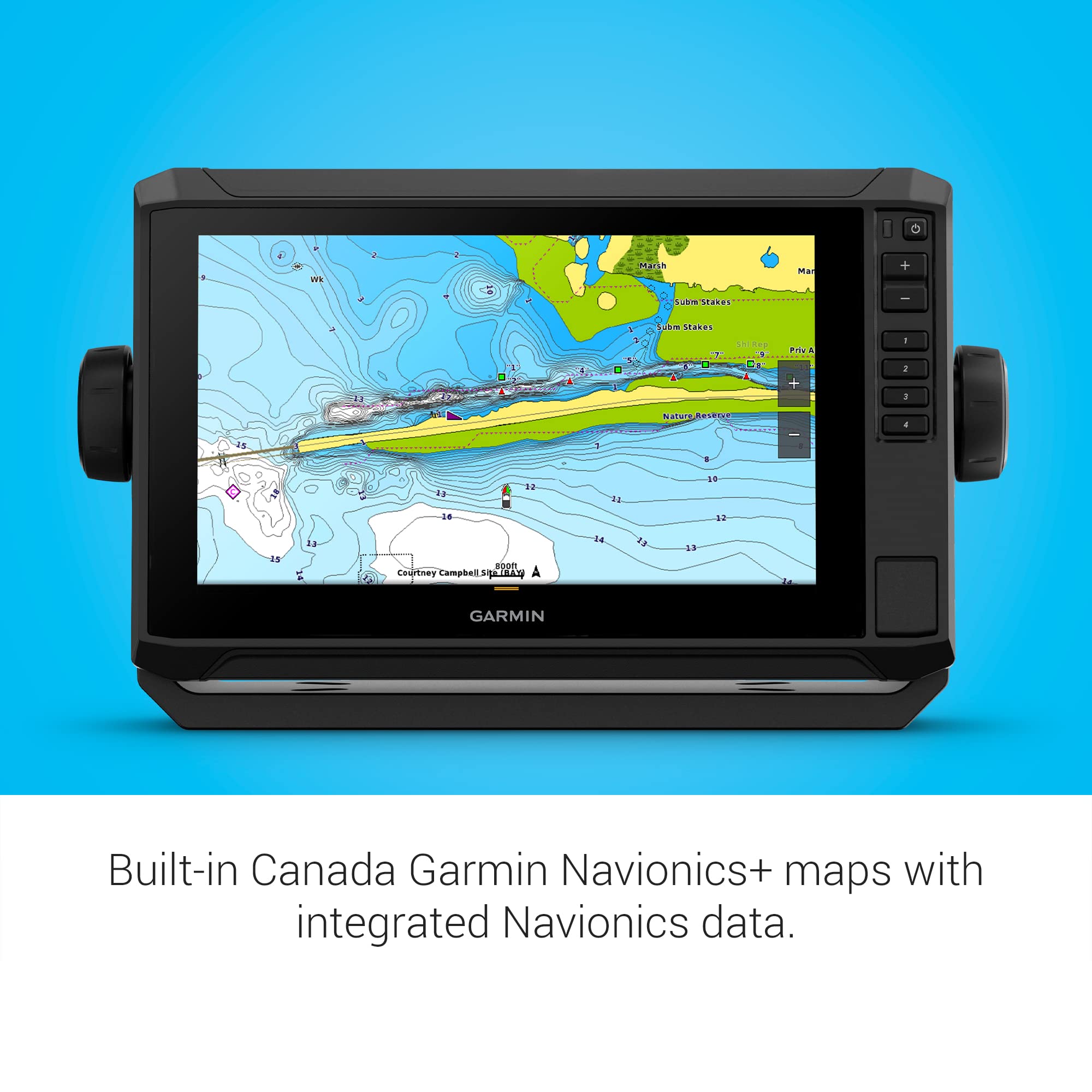 Garmin Echomap Uhd2 95Sv With Gt56 Transducer, 9'' Touchscreen Chartplotter, Garmin Navionics+ Canada Inland And Coastal