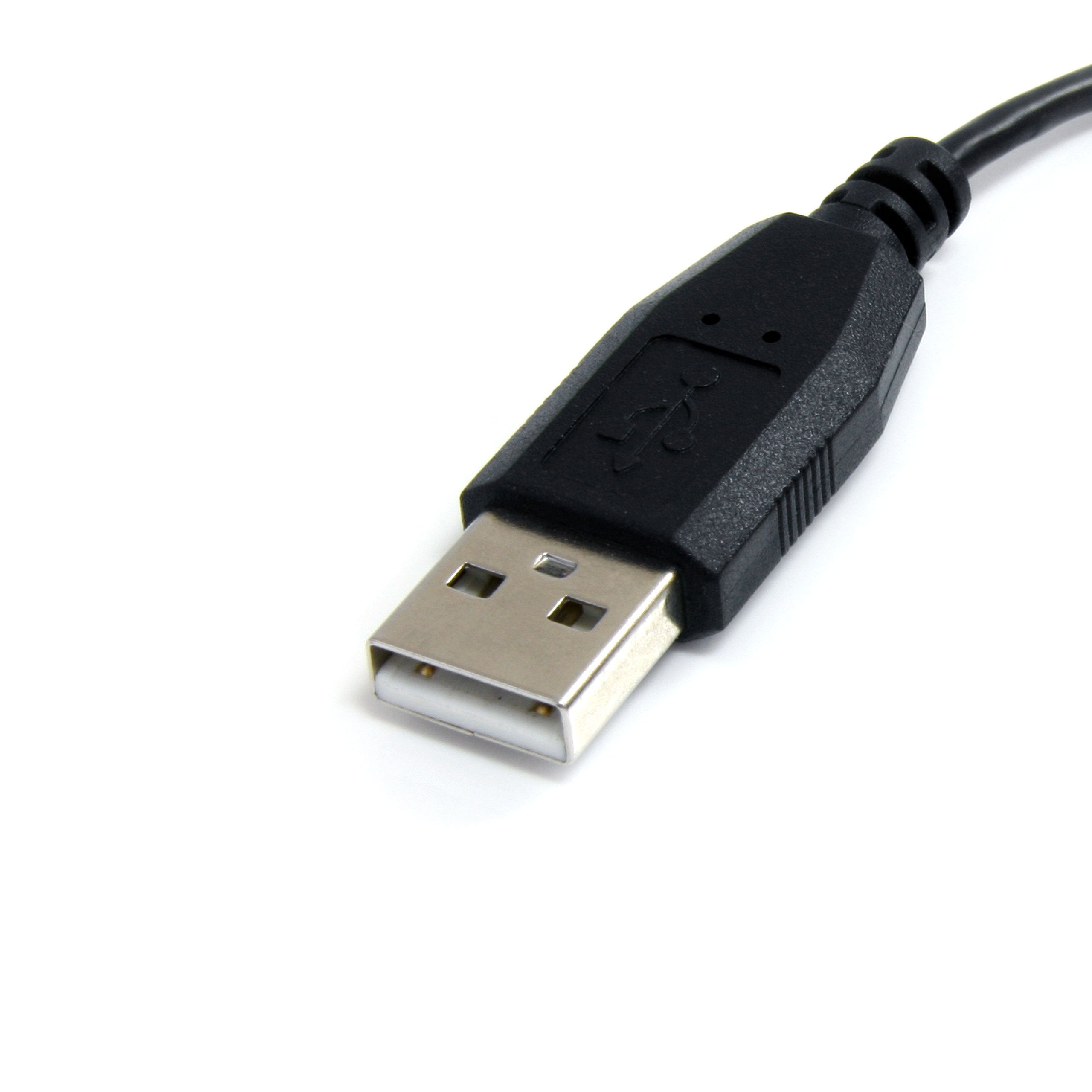 StarTech.com 1 ft. (0.3 m) USB to Micro USB Cable   USB 2.0 A to Left Angle Micro B   Black   Micro USB Cable (UUSBHAUB1LA)