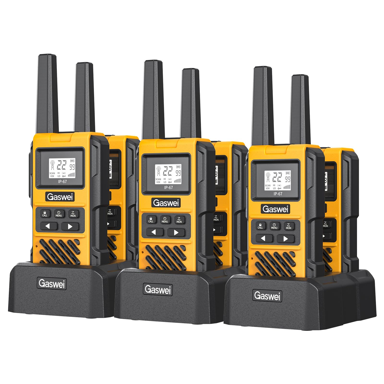 Gaswei G1Pro Profressional Walkie Talkies For Adults, Rechargeable Two Way Radios Long Range, 2 Way Emergency Radio, Waterproof,