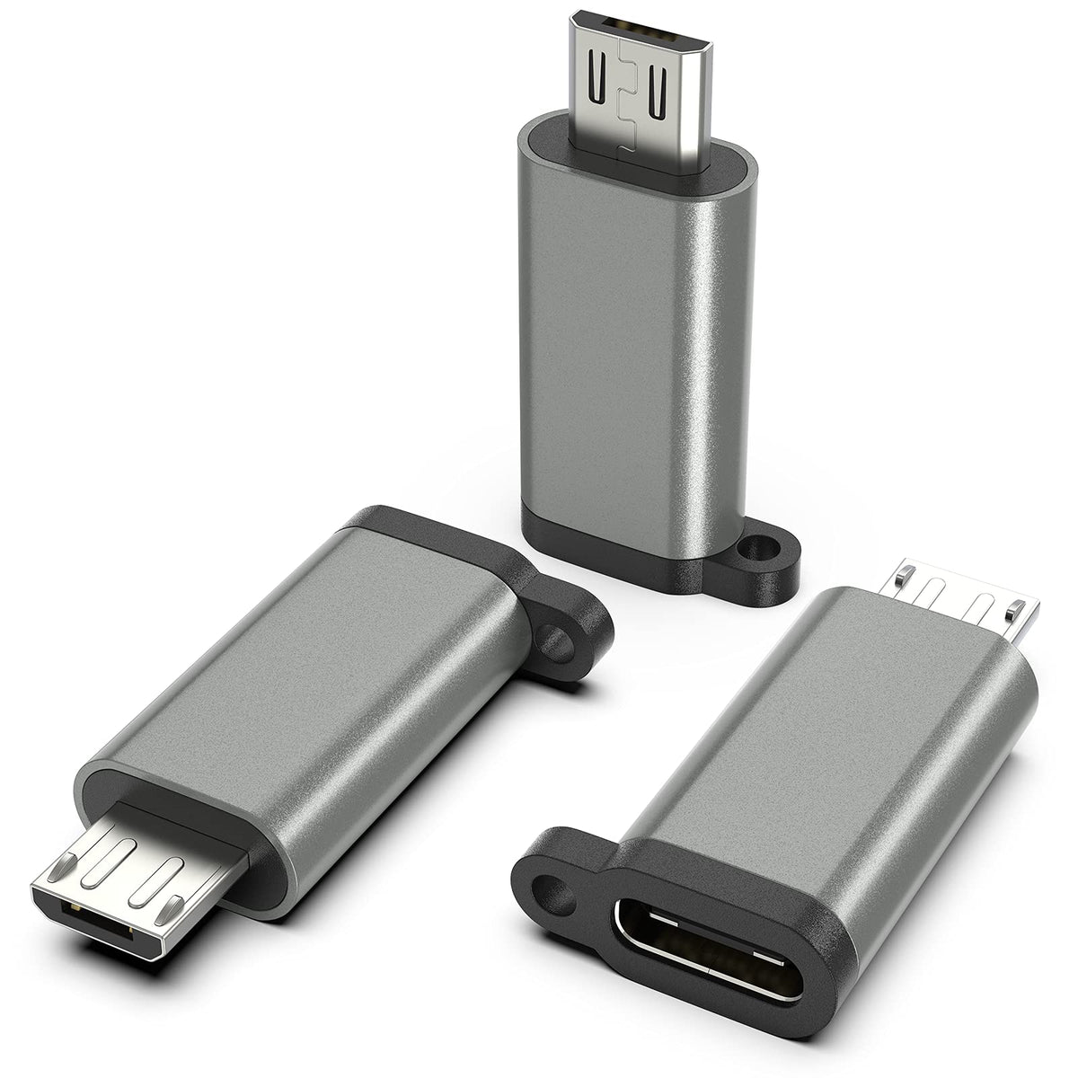 Usb C To Micro Usb Adapter, 3 Pack Usb Type C Female To Micro Usb Male Converter Usb C To Micro B 2.0 Charge & Data Sync Compati