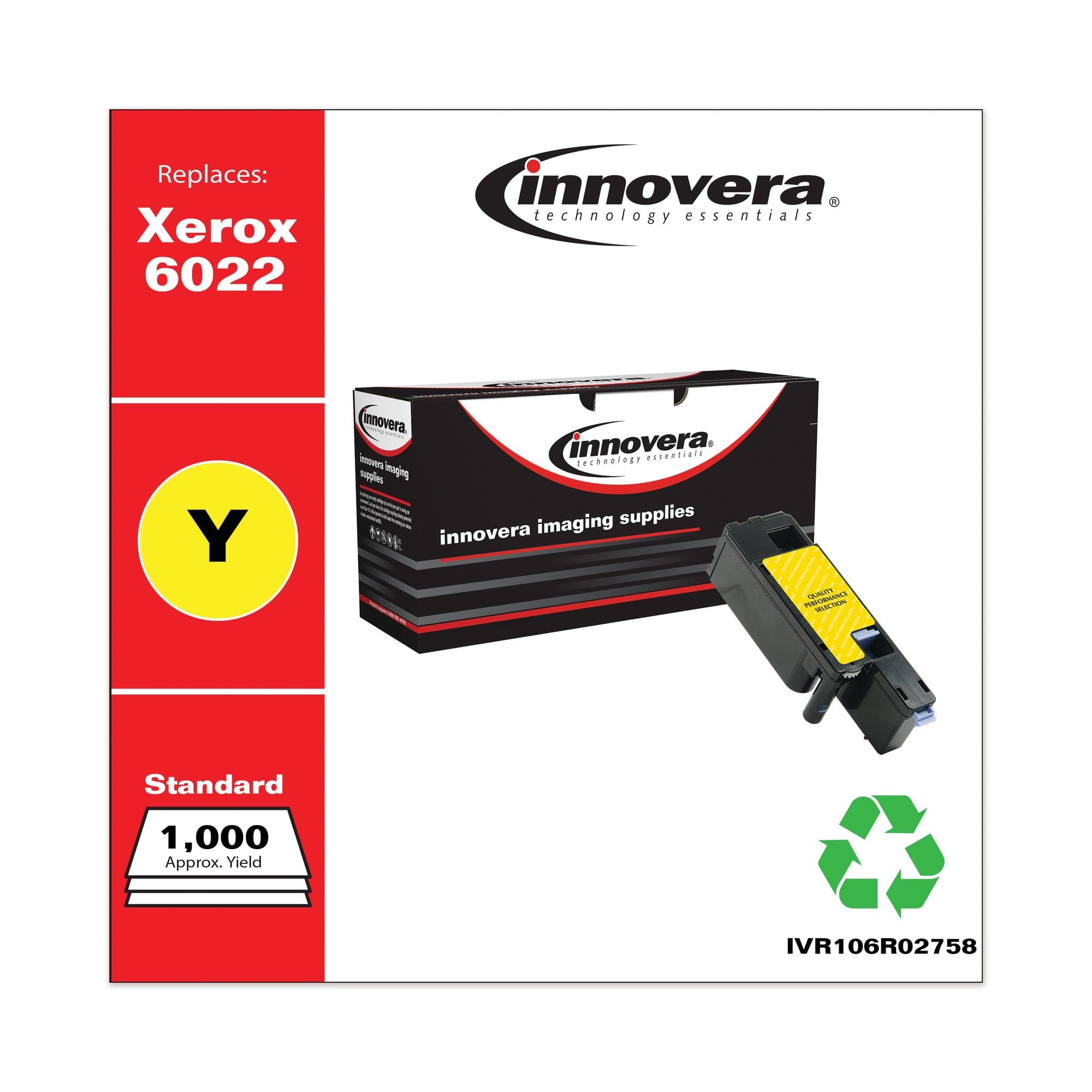 Innovera Remanufactured Yellow Toner, Replacement For 106R02758, 1,000 Page Yield