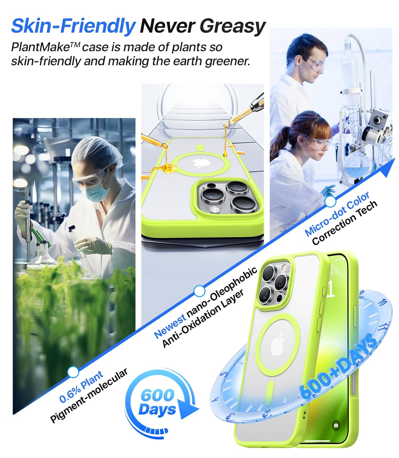 Aulofe Magnetic Shockproof For Iphone 16 Pro Max Case, Skin Friendly[Compatible With Magsafe] [Military Grade Protection] Transl