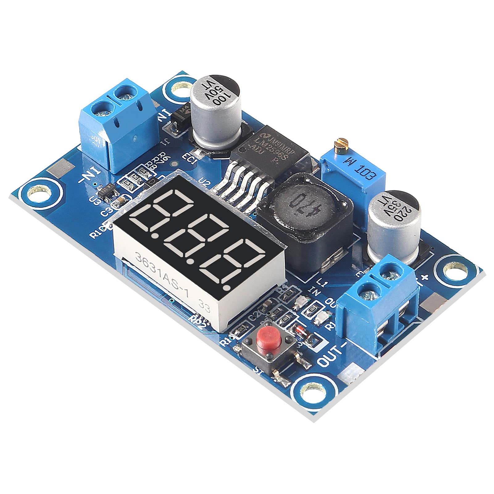 Aitrip 5 Pack Lm2596S Buck Converter Dc To Dc Step Down Voltage Regulator Power Module 36V 24V 12V To 5V 2A Voltage Stabilizer W
