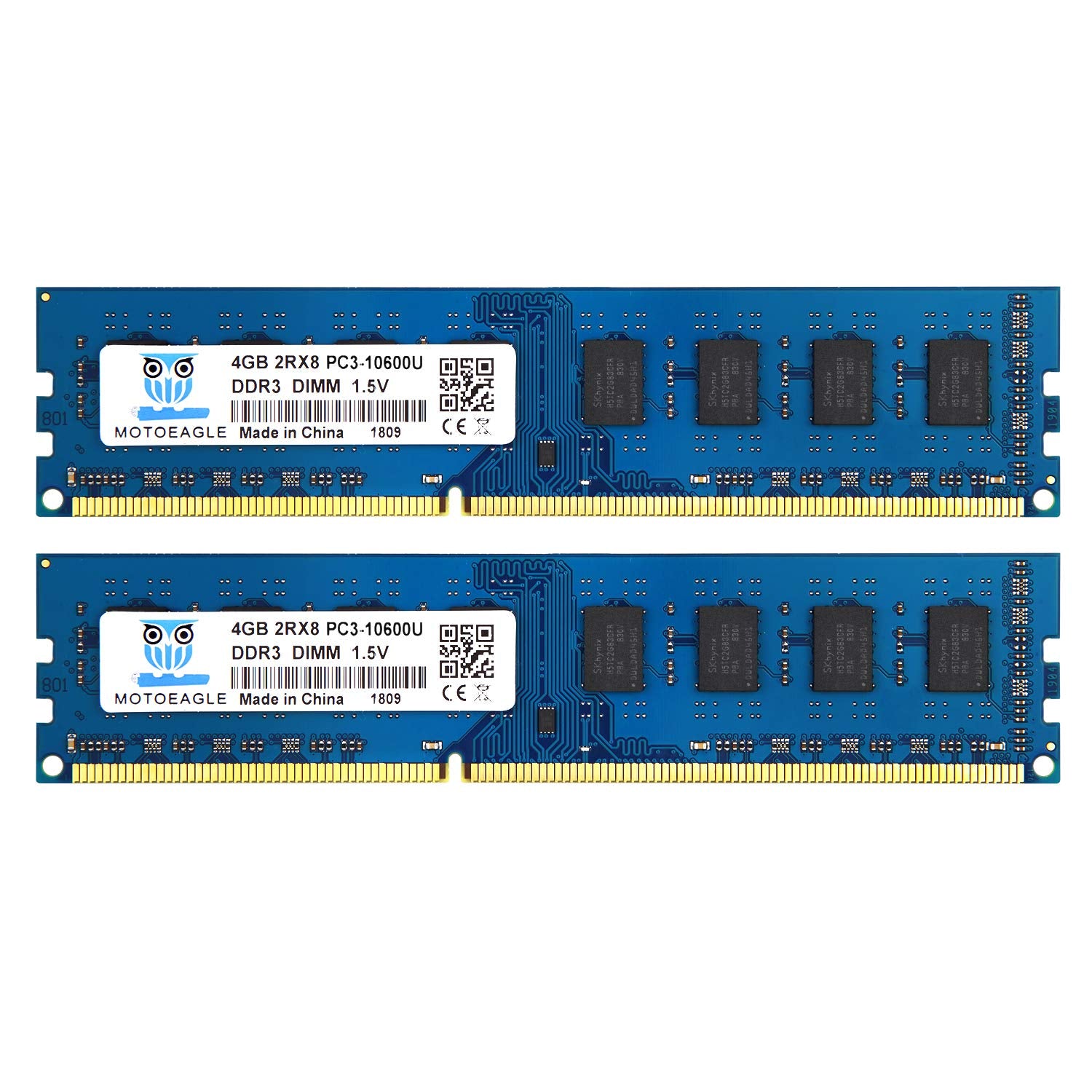 8Gb Kit (2X4Gb) Ddr3 1333Mhz Udimm 4Gb Pc3 10600U 2Rx8 Pc3 1333 Ddr3 10600 Cl9 1.5V 240 Pin Non Ecc Unbuffered Desktop Memory Ra