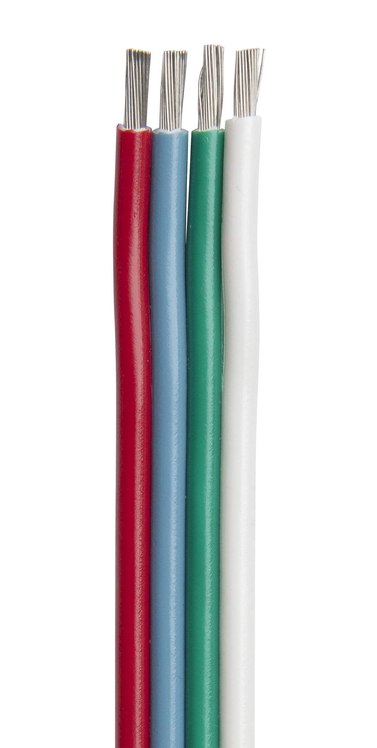 Ancor Flat Ribbon Bonded Rgb Cable 16/4 Awg - Red, Light Blue, Green &Amp; White - 1000&#39;,WBHDWB07XSPCFH3