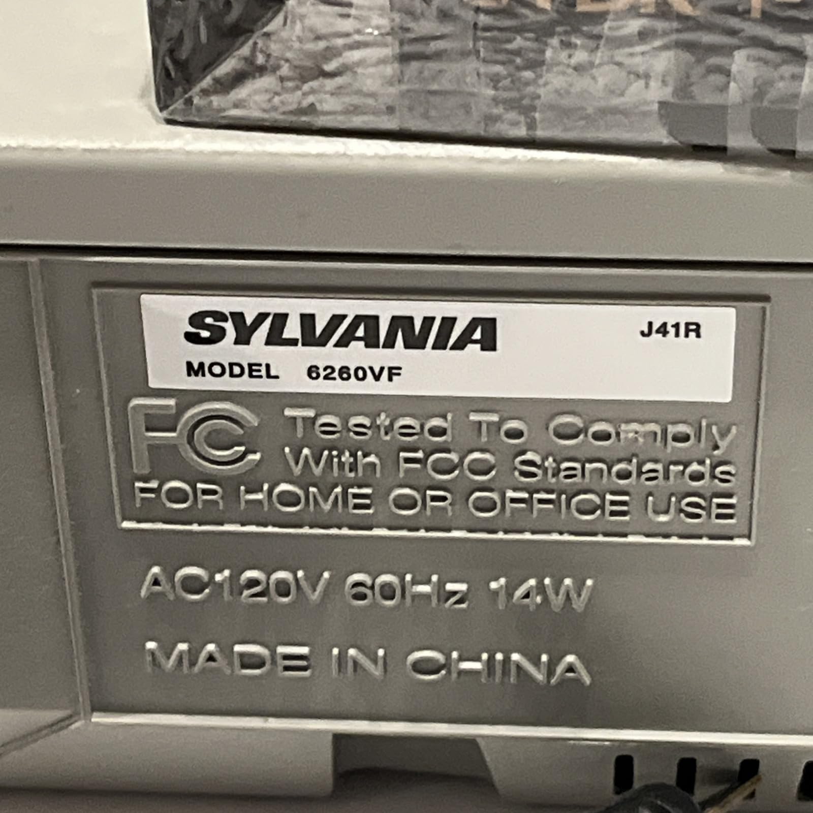 Sylvania 6260Vf 4 Head Vcr