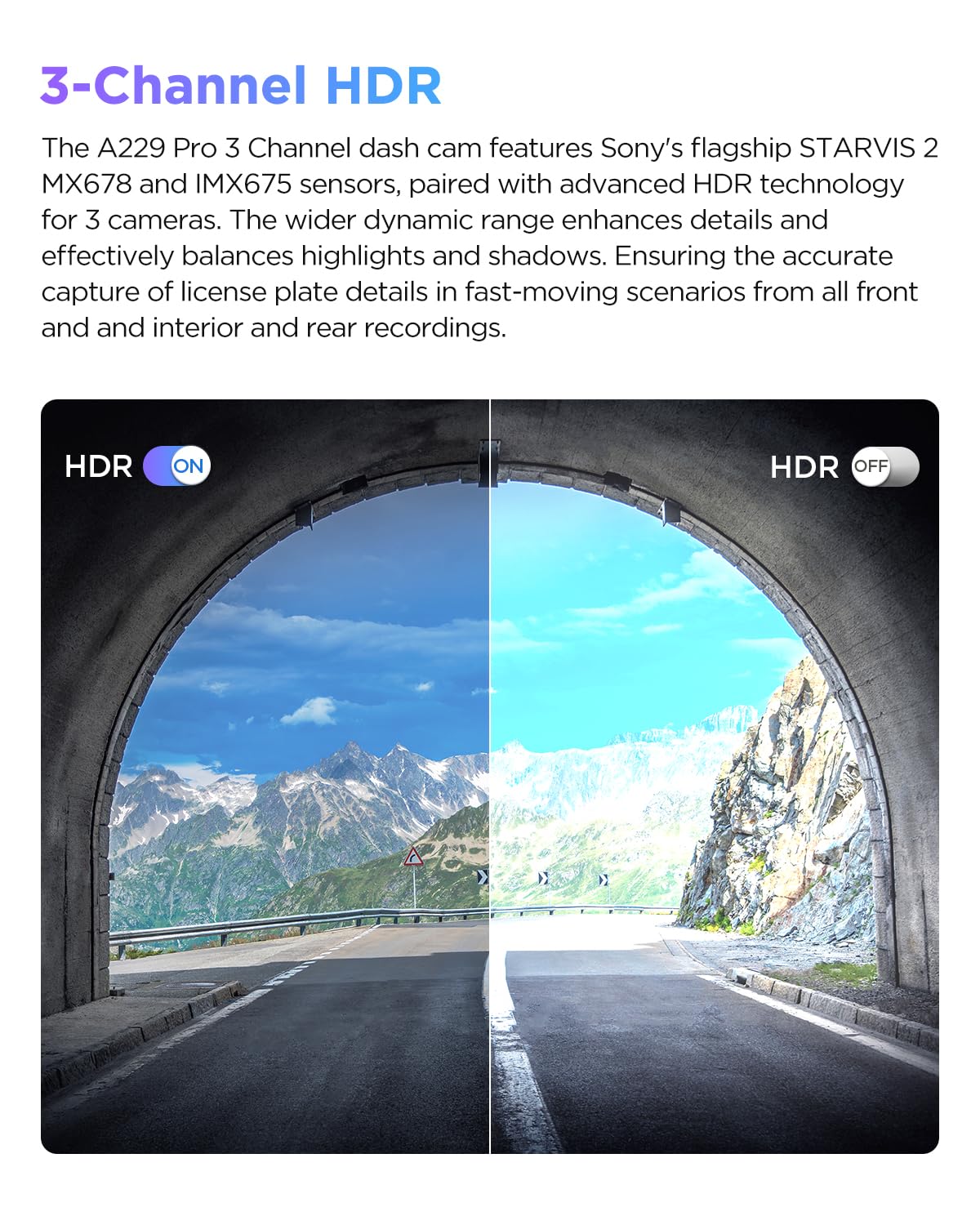 Viofo A229 Pro 3 Channel 4K Hdr Dash Cam, Dual Starvis 2 Sensors Imx678 & Imx675, 4K+2K+1080P Front Inside And Rear Triple Car C