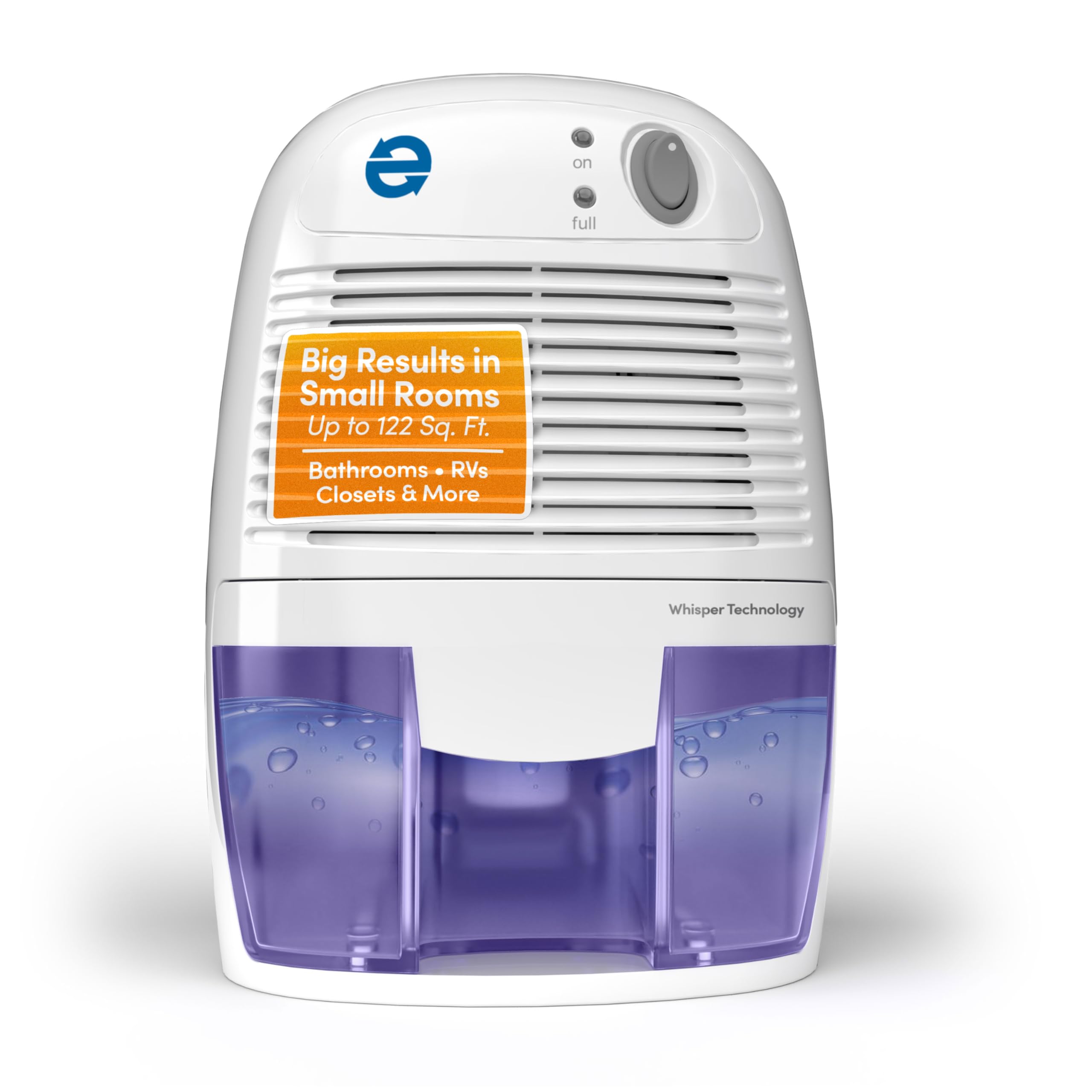 Whisper Quiet Eva Dry Edv 1100 16 Oz Dehumidifier With Auto Shut Off For Home, Bedroom 1100 Cubic Feet (225 Sq. Ft), Bathroom, K