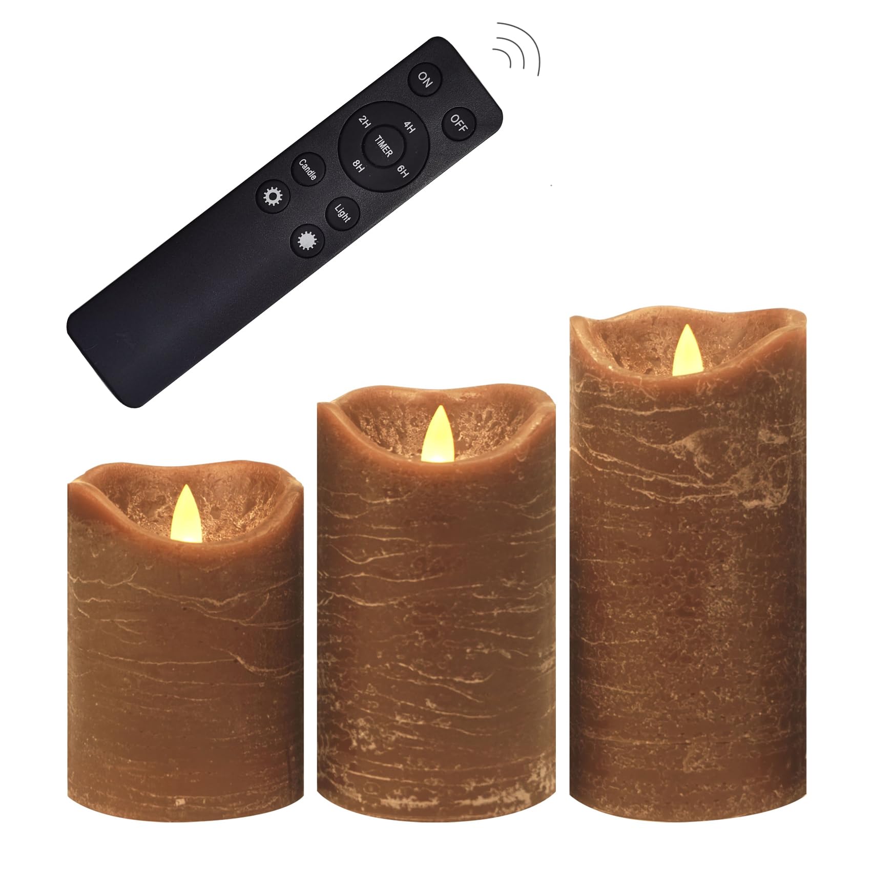 Candle Choice Real Wax Battery Operated Flameless Candles With Remote Automatic Daily Cycle Timer Realistic Flickering Electric