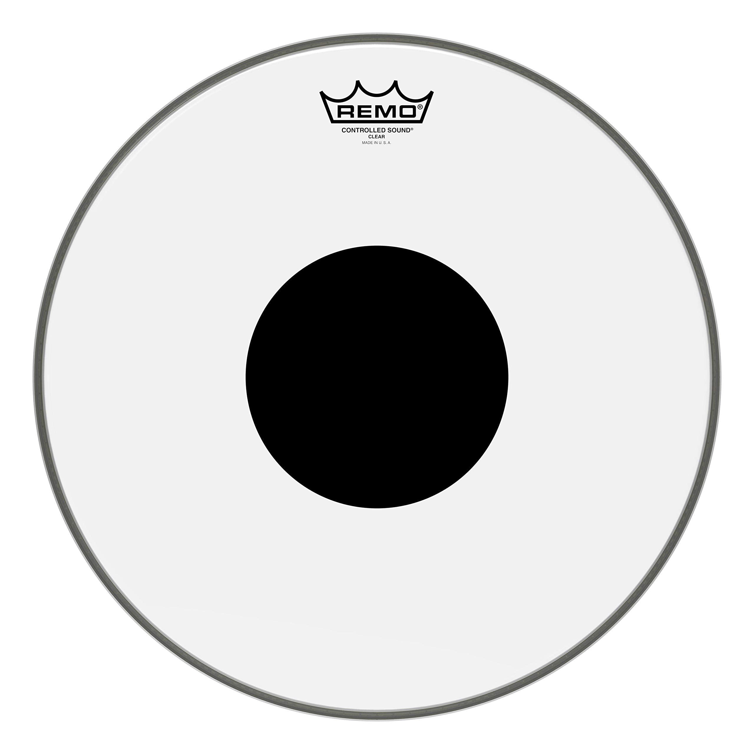 Remo Cs0315 10 Clear Controlled Sound Drum Head   15 Inch   Black Dot On Top