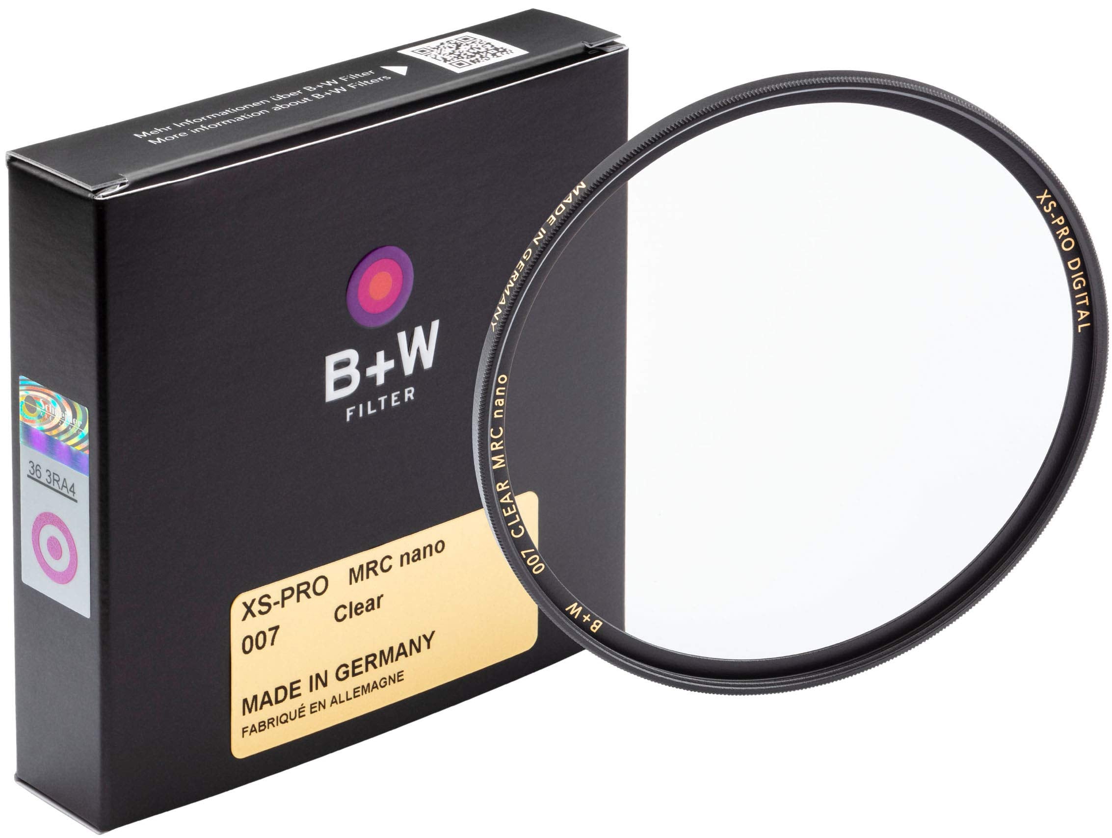 B+W Clear (007M) Pure Protection 40.5mm Xs-Pro Camera Lens Filter, (66-1073869)