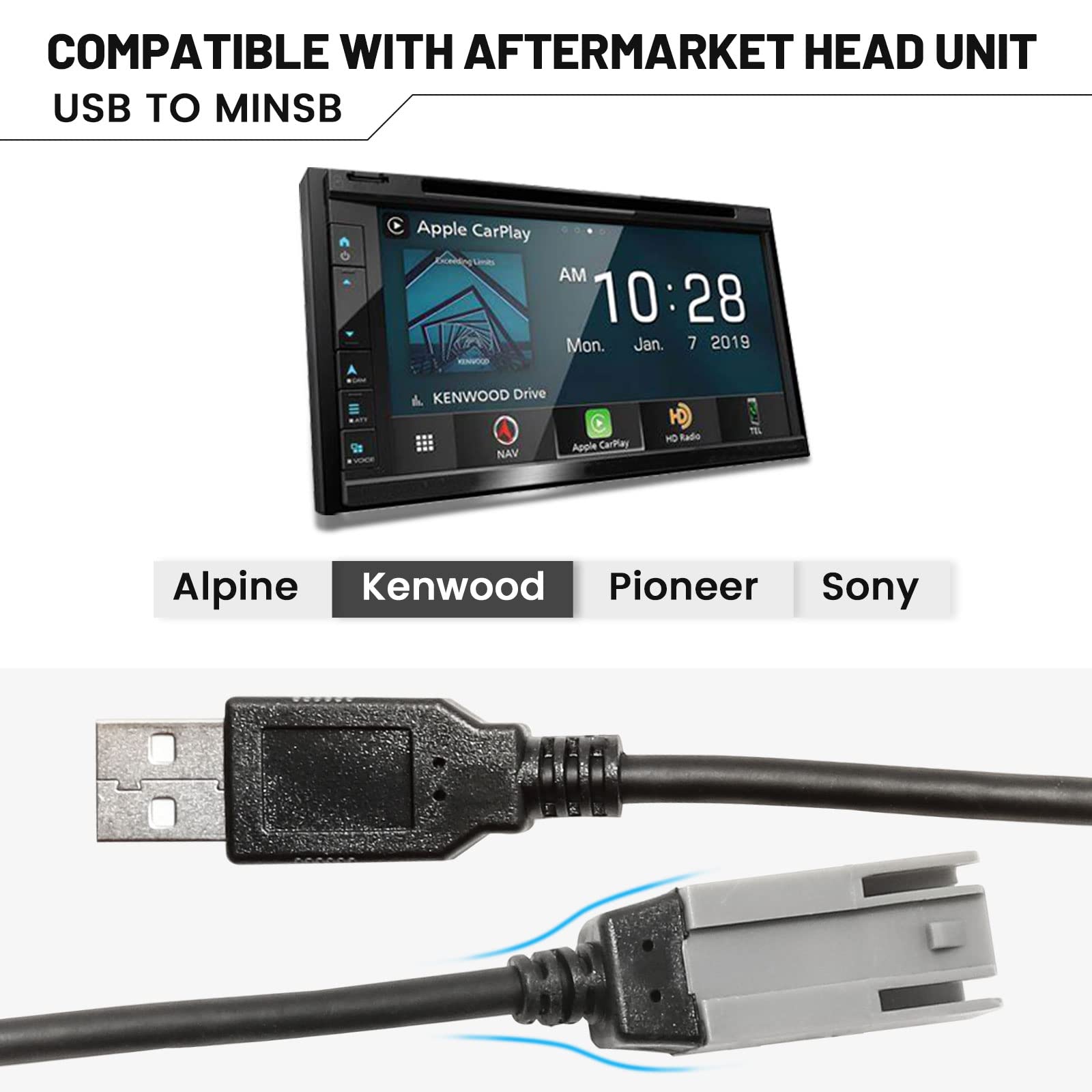 Red Wolf Usb Port Retention Cable For Jeep Dodge Ram Chrysler 2010 2015