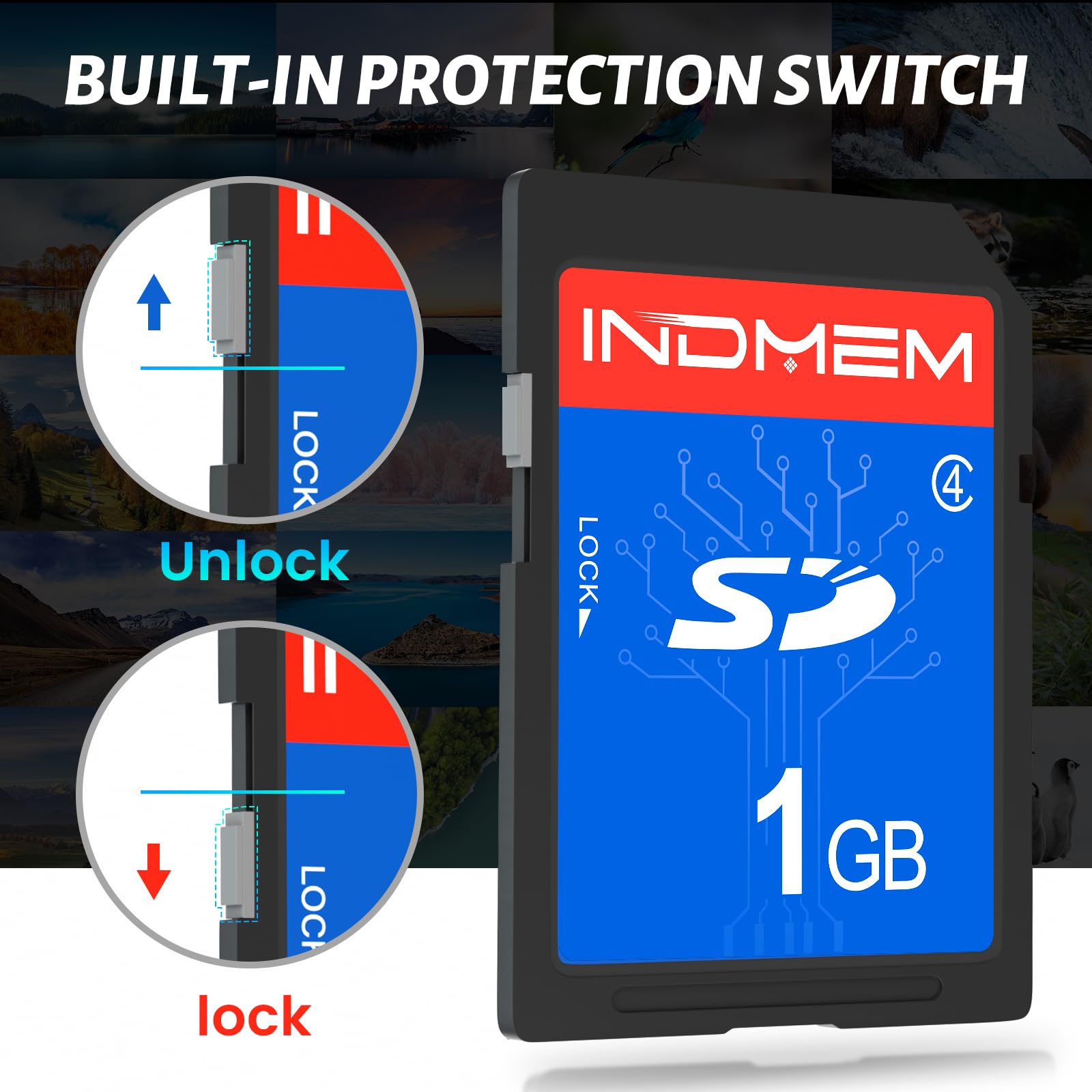 Indmem Sd Card 1Gb, 10 Packs Class 4 1Gb Flash Memory Card Mlc Standard Secure Digital Cards Camera Card