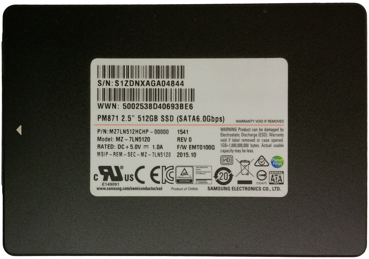 Samsung Pm871 Internal Solid State Drive