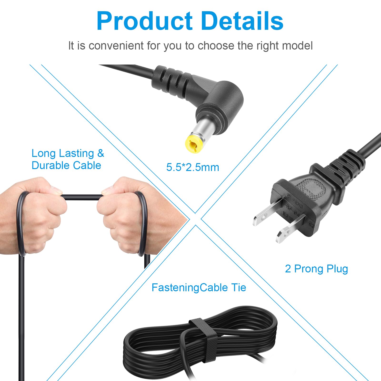 Laptop Charger Adapter Power Supply Cable For Asus A53E A55 K50Ij K52F K56Ca K55A X53U K53E U56E X53E X54H X5D X55A X55C X75A X5