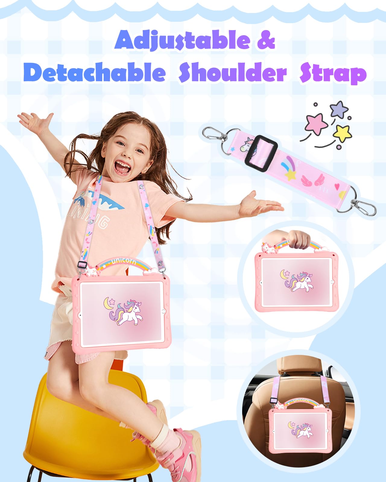 Wazzasoft For Ipad 6Th/5Th Generation Case 2018/2017, For Ipad Air 1St/2Nd Case Gen, For Ipad Pro 9.7 Case 2016   Girls Girly Cu