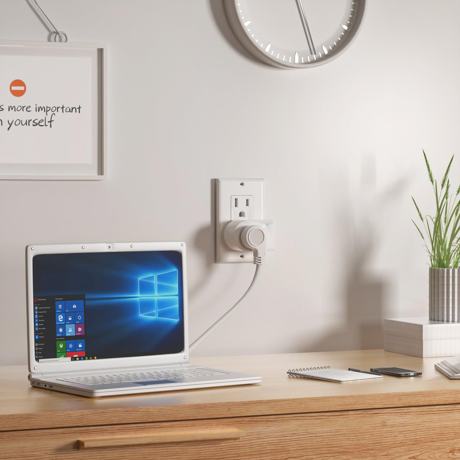 Single Surge Protector Outlet. Grounded Outlet Wall Tap Adapter With Indicator Light, 1 Outlet,245J/125V, Etl, White, 2Pack