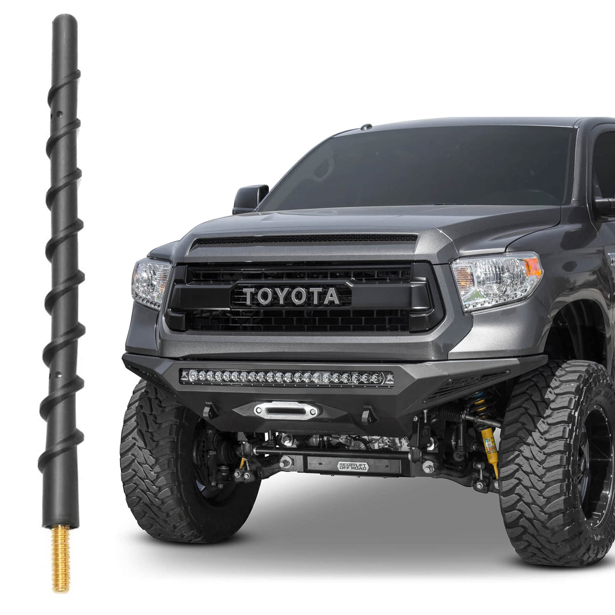 Vofono 7 Inch Antenna Compatible With 2000 2025 Toyota Tundra Tacoma, Spiral Flexible Rubber Antenna Replacement