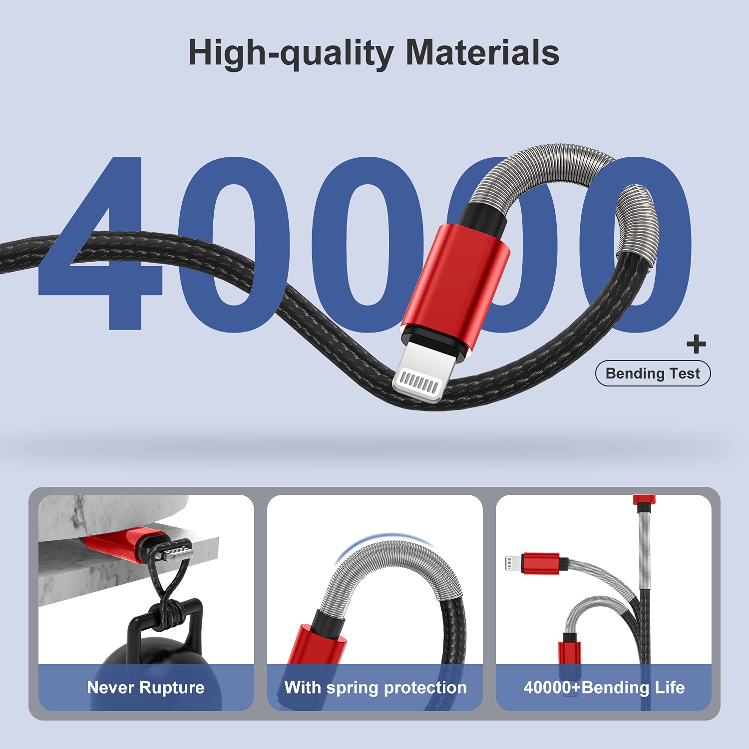 3 Pack For [Apple Mfi Certified] Iphone Charger 3Ft, Lightning To Usb Cable 3 Feet, Fast Apple Charging Cable Cord 3 Foot For Ip