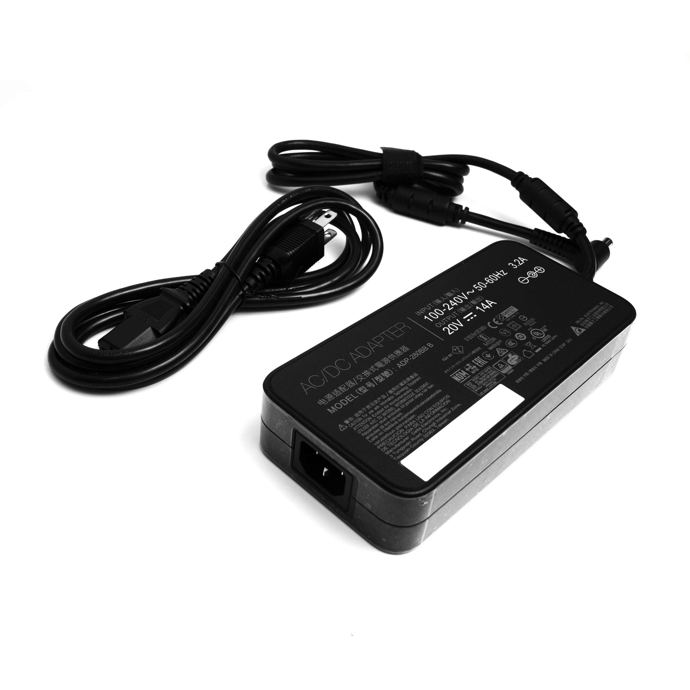 Genuine 280W Ac/Dc Power Adapter (957-17E21P-101) For Msi Ge/Gl With Rtx 2070/Rtx 2080 Laptops
