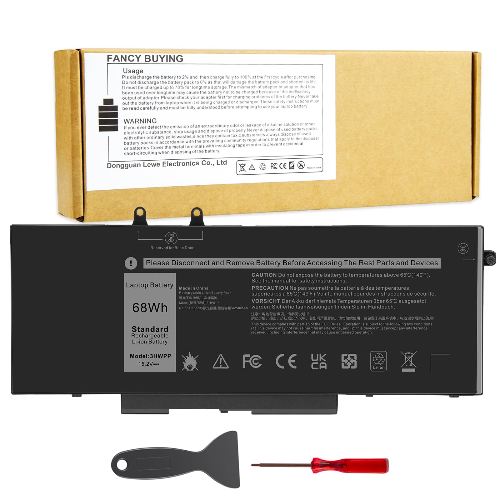 Fancy Buying 3Hwpp Laptop Battery For Dell Latitude 5401 5410 5411 5501 5510 5511 Precision 3541 3551 Inspiron 7706 2 In 1 Inspi