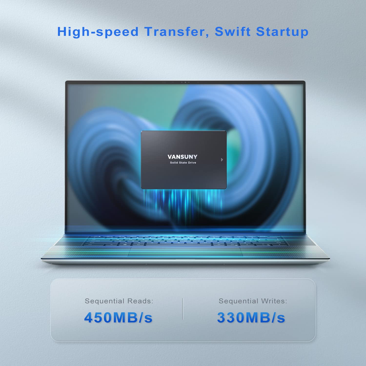 Vansuny 120Gb Sata Iii Ssd Internal Solid State Drive 2.5� Internal Drive Advanced 3D Nand Flash Up To 450Mb/S Ssd Hard Drive For Pc Laptop