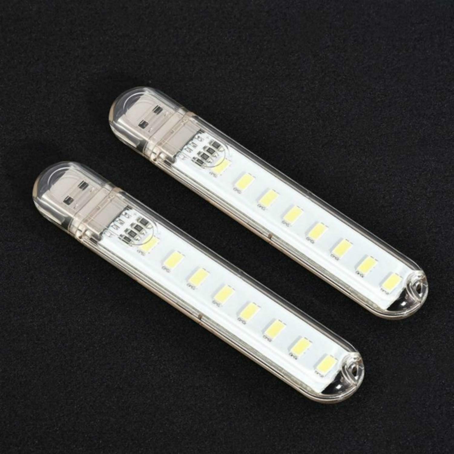 Vokaro Usb Light,Night Light Plug In,Small Led Light Stick With 8 Lamp Beads For Power Brick/Portable Power Station(Pack Of 4)(W