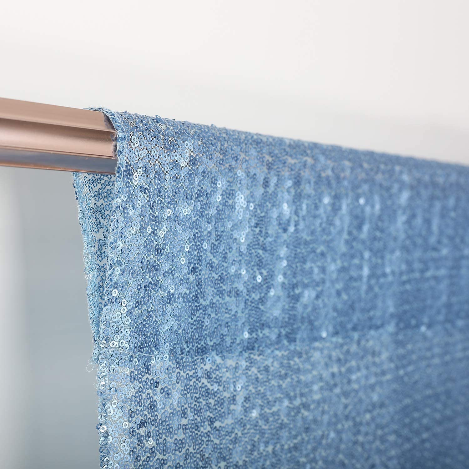 Poise3Ehome Baby Blue Sequin Backdrop Curtain, 2 Panels Blue Sequin Backdrop, 2Ftx8Ft Sequin Curtains For Party Wedding Sequence