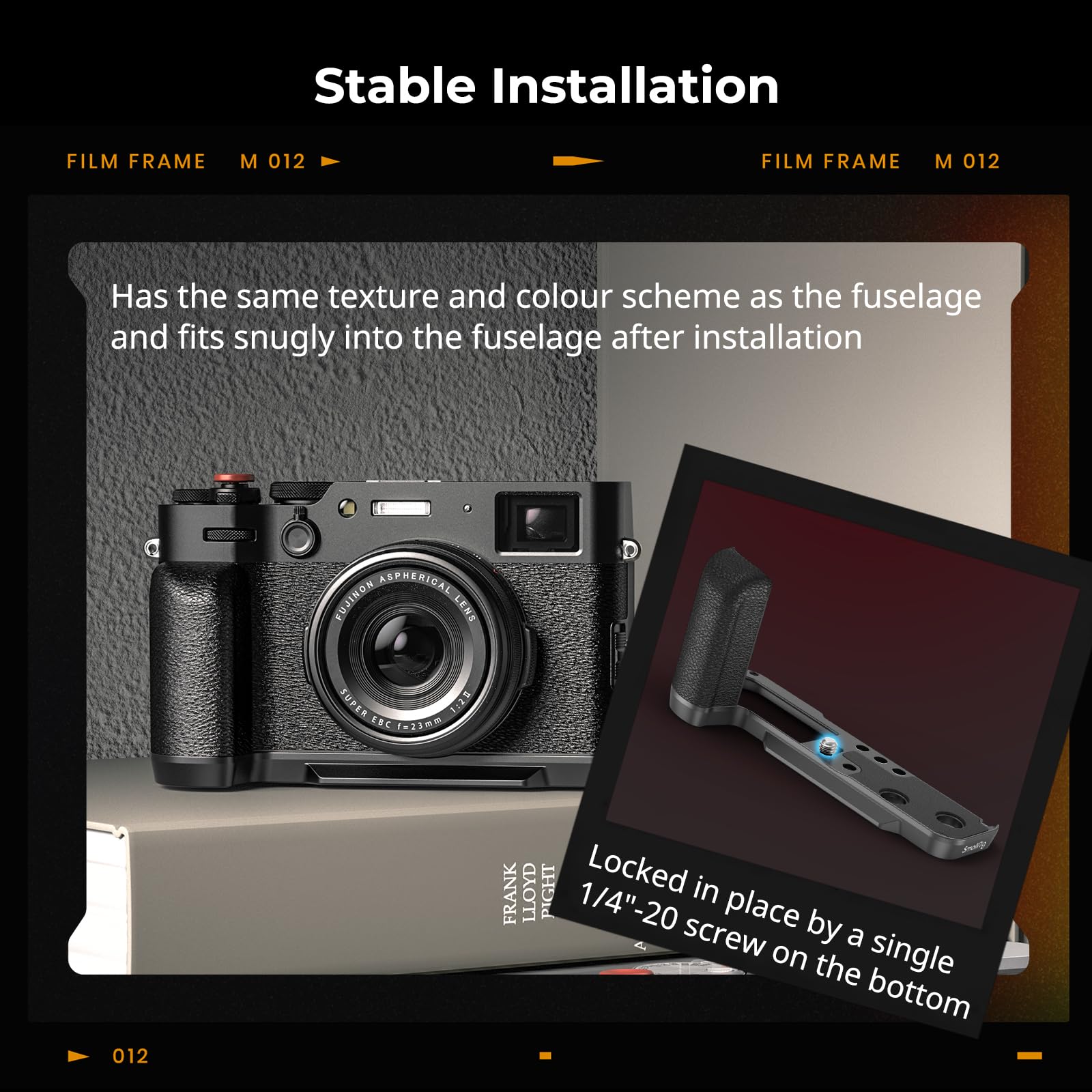 Smallrig X100Vi / X100V Handgrip L Shape Grip With Quick Release Plate For Arca, Lightweight Silicone Side Handle, Shutter Butto