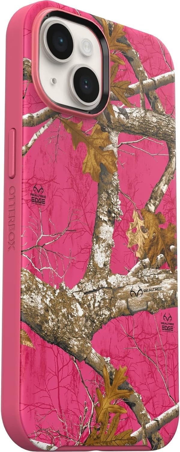 Otterbox Iphone 14 & Iphone 13 Symmetry Series+ Case   Realtree Flamingo Pink (Camo) (Gen 2), Ultra Sleek, Snaps To Magsafe, Rai