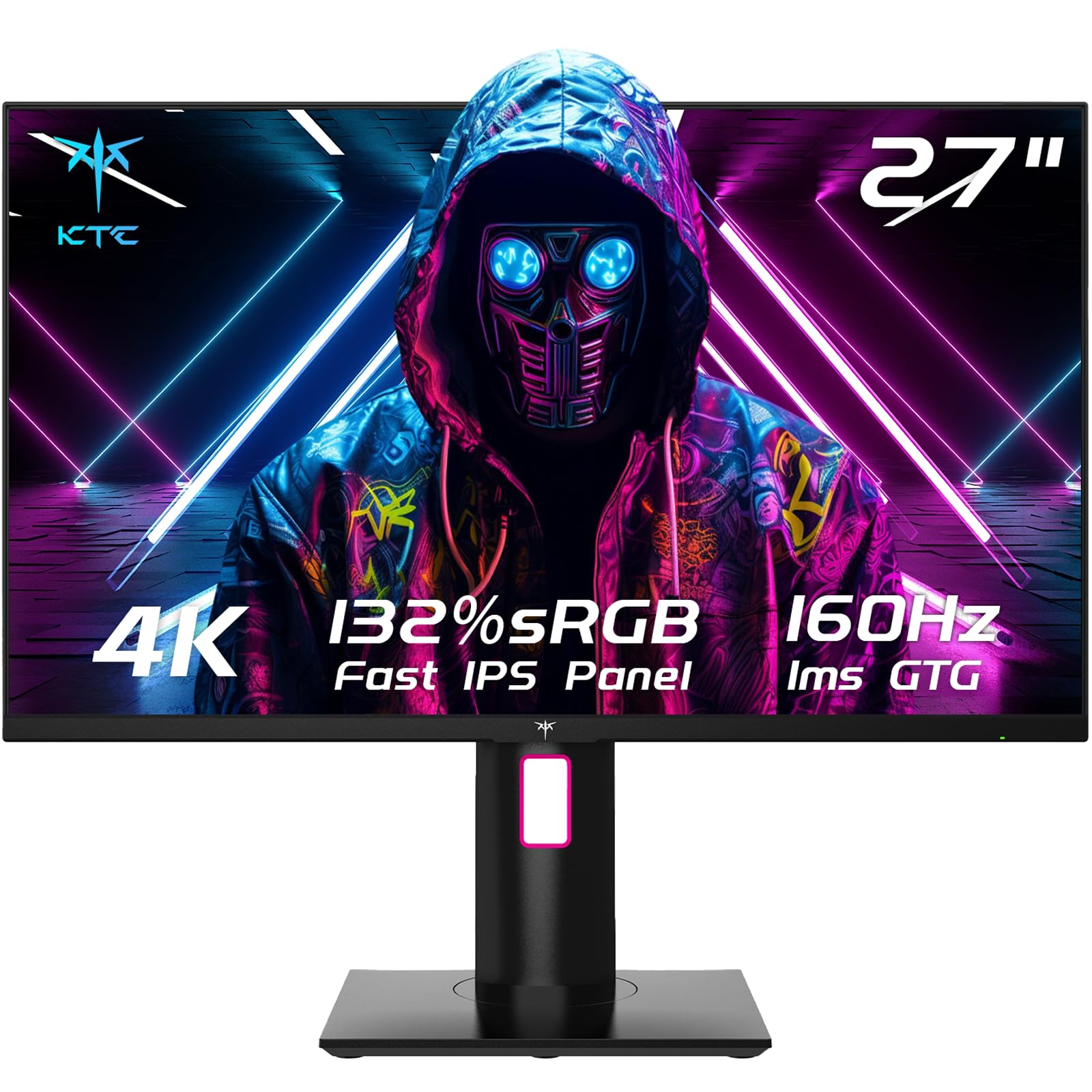 Ktc 27'' 4K Uhd 144Hz Gaming Monitor   Fast Ips Panel 160Hz 1Ms Gtg, Hdr400 132% Srgb, Hdmi2.1/Dp1.4, Vesa Mount, Height/Tilt/Pi