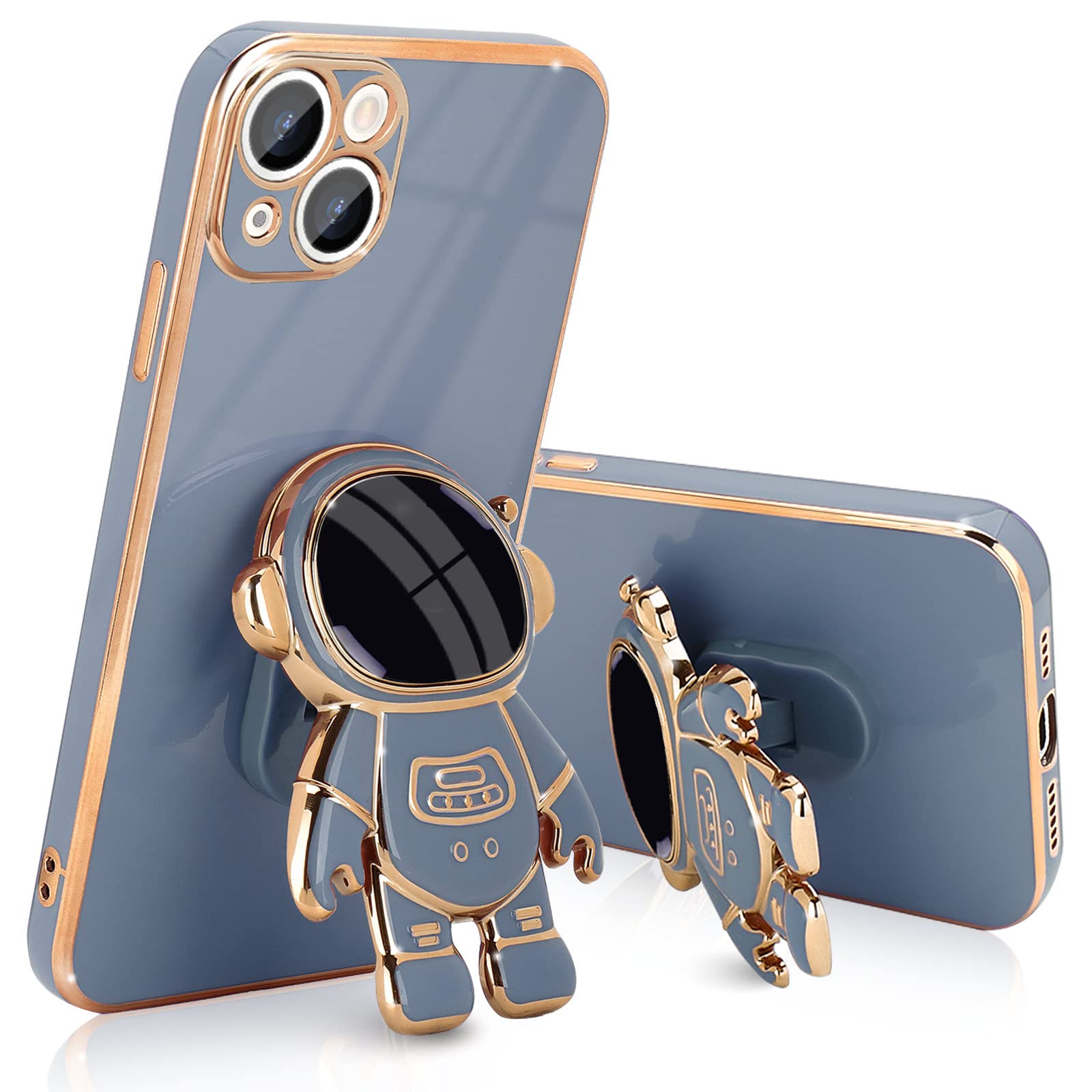 Pepmune Compatible With Iphone 13 Case Cute 3D Astronaut Stand Design Camera Protection Shockproof Soft Back Cover For Apple Iph