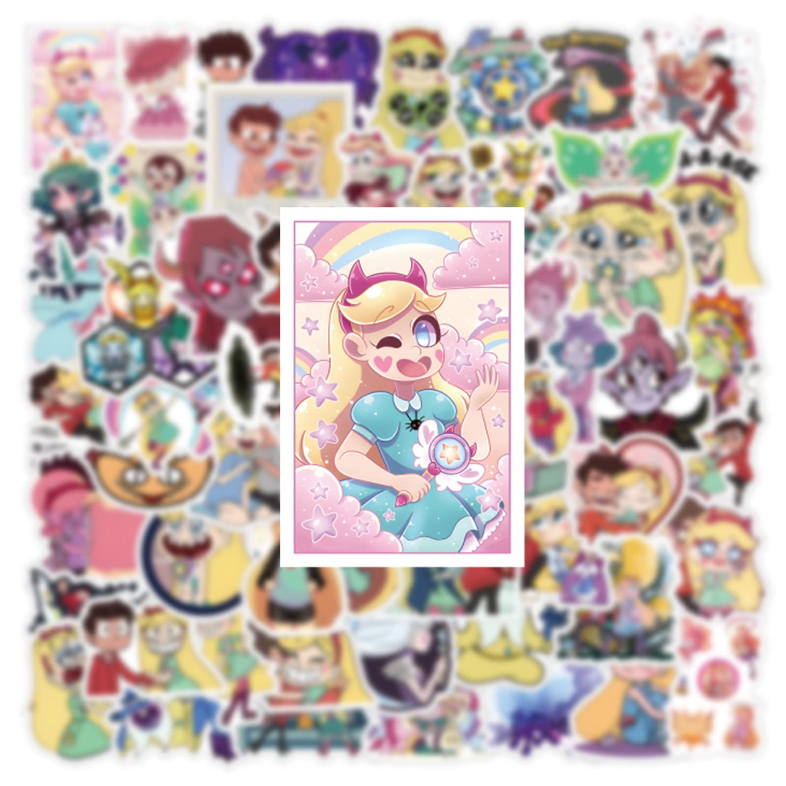 60Pcs Star Vs. The Forces Of Evil American Cartoon Waterproof Stickers Pack | Television Comedy Cool Deacls Vinyl Sticker For Ad