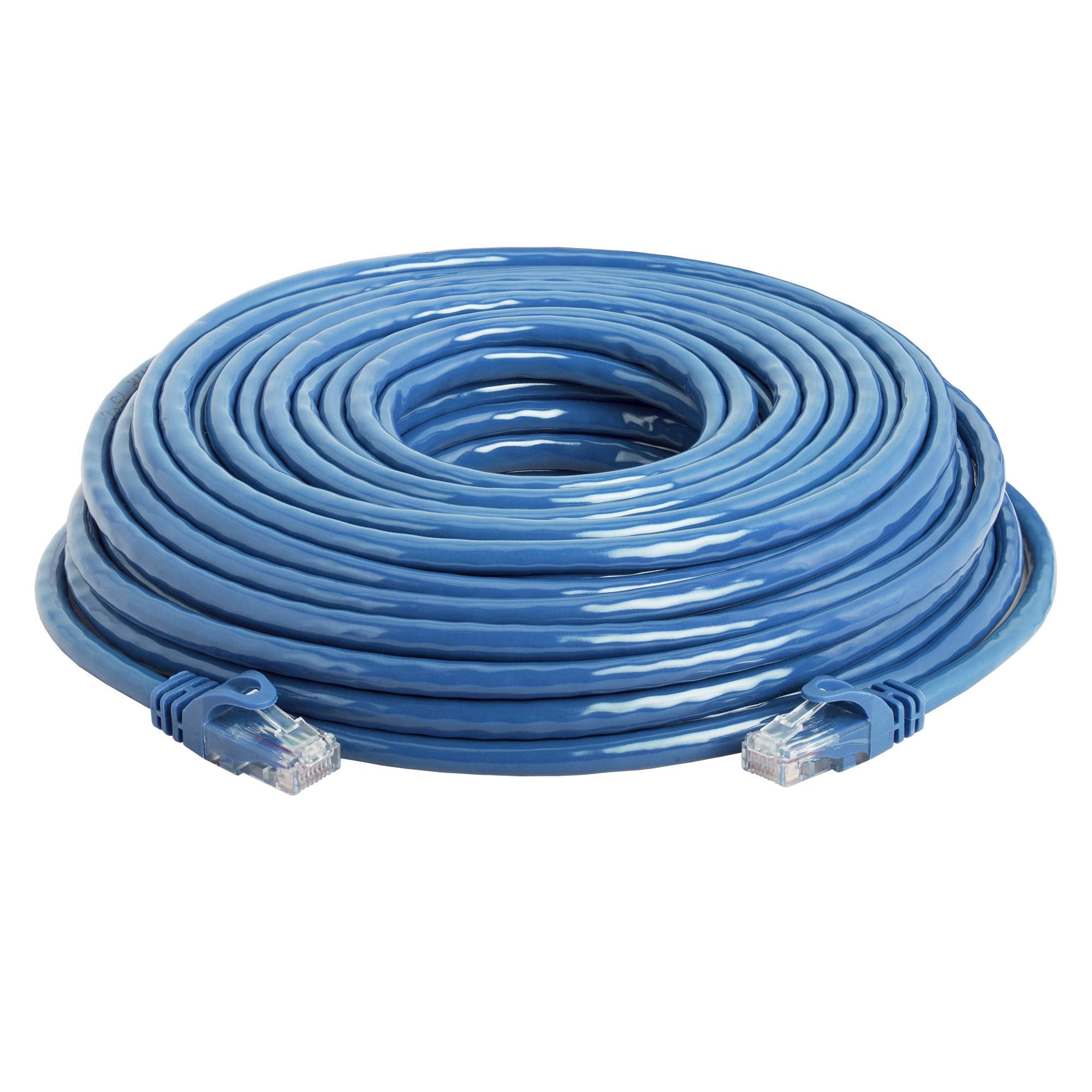 Cmple   High Speed Cat 6 Cable   10 Gbps Network Cable, Cat6 Ethernet Lan, Gold Plated Rj45 Connectors   50 Feet Blue
