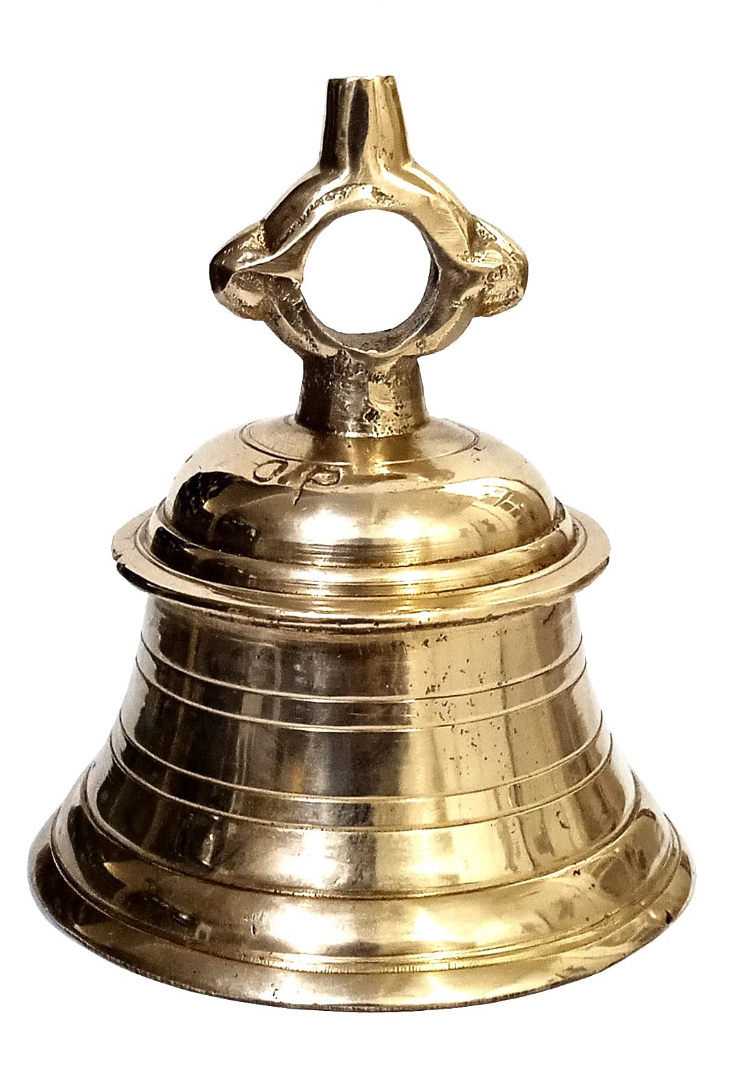Purpledip Brass Hanging Bell: Home Temple Or Nautical Chime With Deep Resonating Sound (11004)