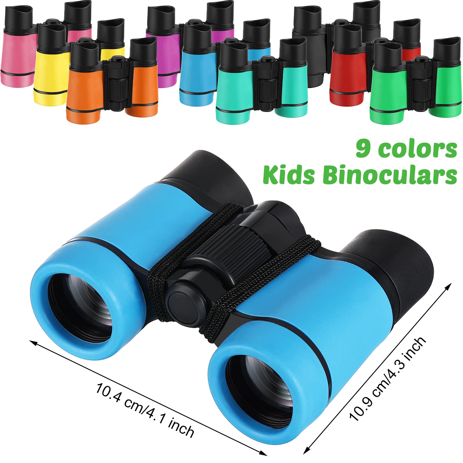 9 Pack Kid Binoculars Shockproof Mini Compact Binoculars Gifts For 3 12 Years Boys Girls Folding Small Telescope Binoculars For