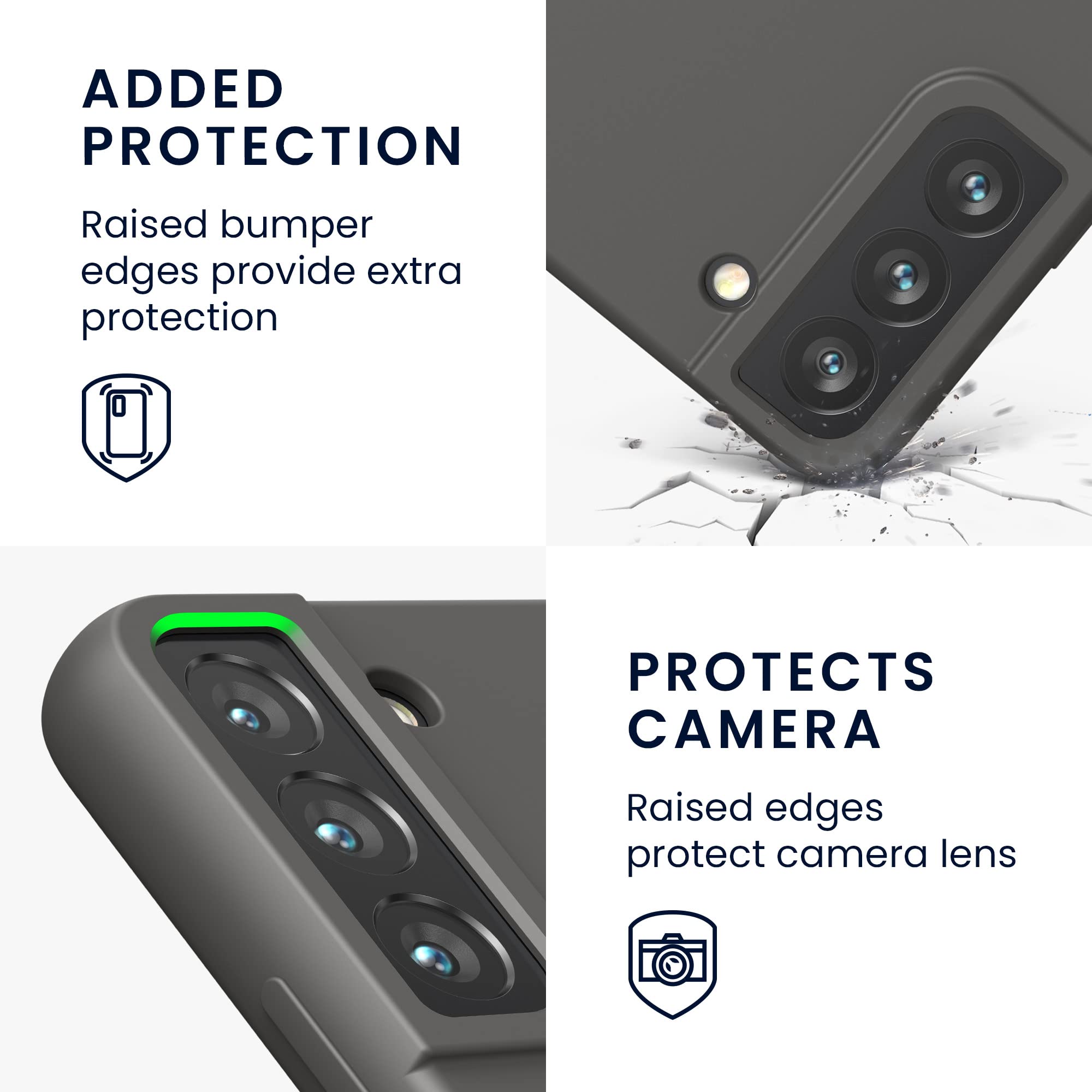 Kwmobile Case Compatible With Samsung Galaxy S22 Case   Tpu Silicone Phone Cover With Soft Finish   Black Matte