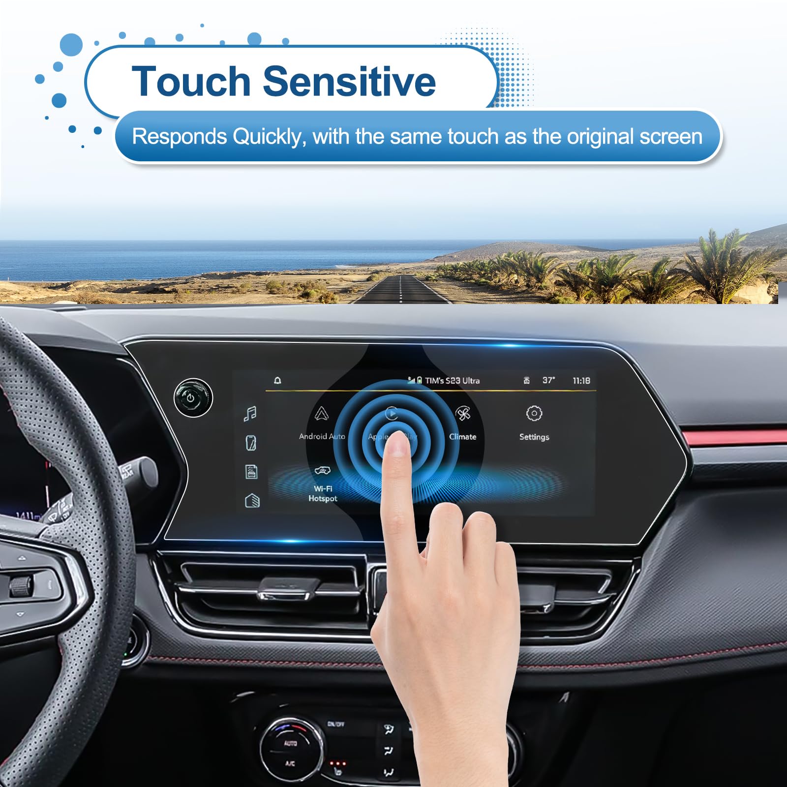 Coleya 2024 2025 Chevy Trailblazer Screen Protector For Chevrolet Trailblazer (Lt/Ls/Activ/Rs) 11 Inch Touch Screen, 9H Tempered