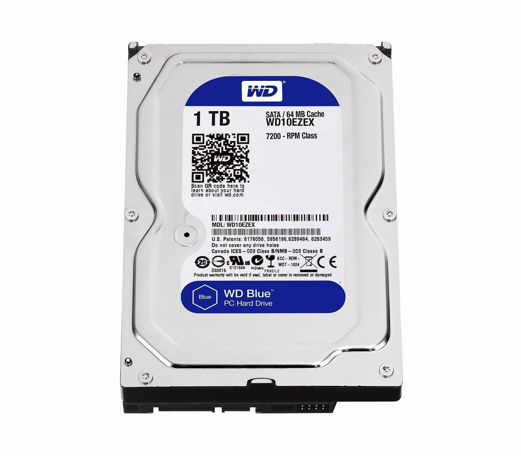 Western Digital Wd10Ezex Internal Hard Drive 1000Gb Caviar Blue